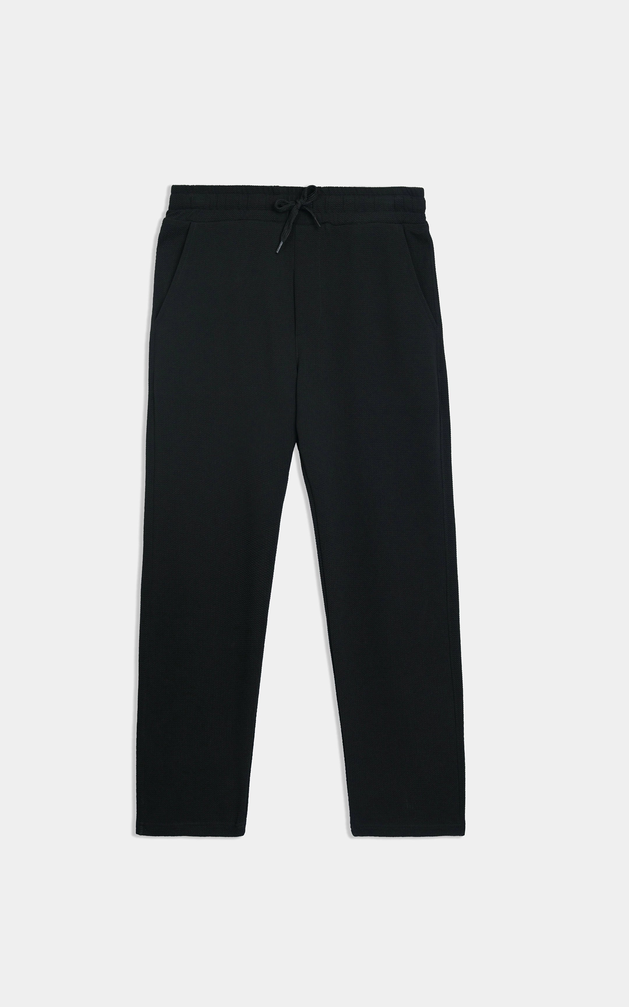 LOOSE FIT OPEN BOTTOM TROUSER BLACK
