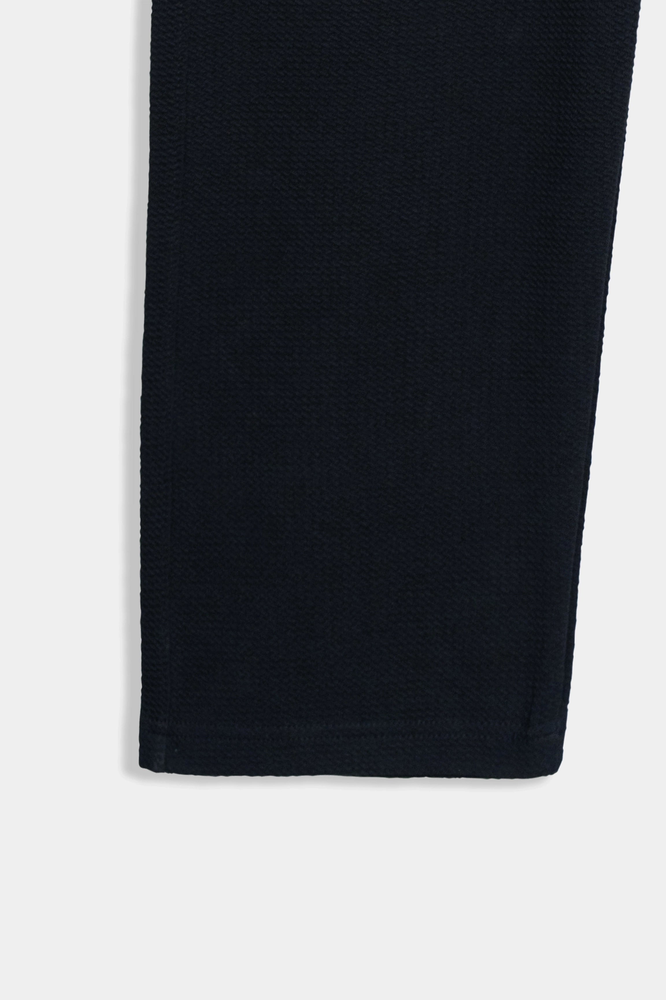 LOOSE FIT OPEN BOTTOM TROUSER BLACK