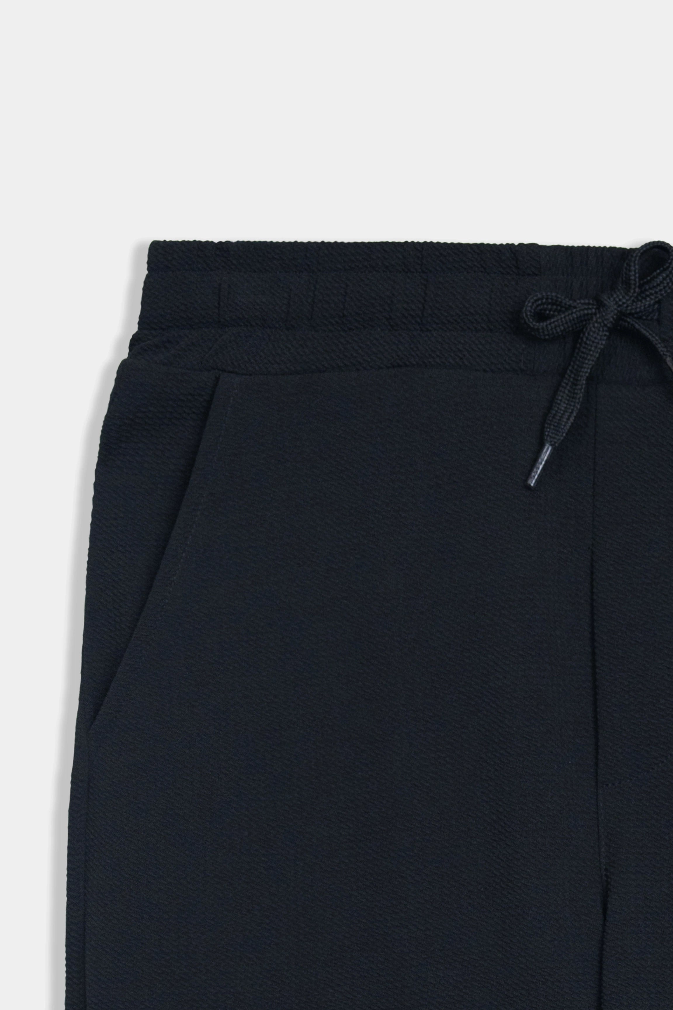 LOOSE FIT OPEN BOTTOM TROUSER BLACK