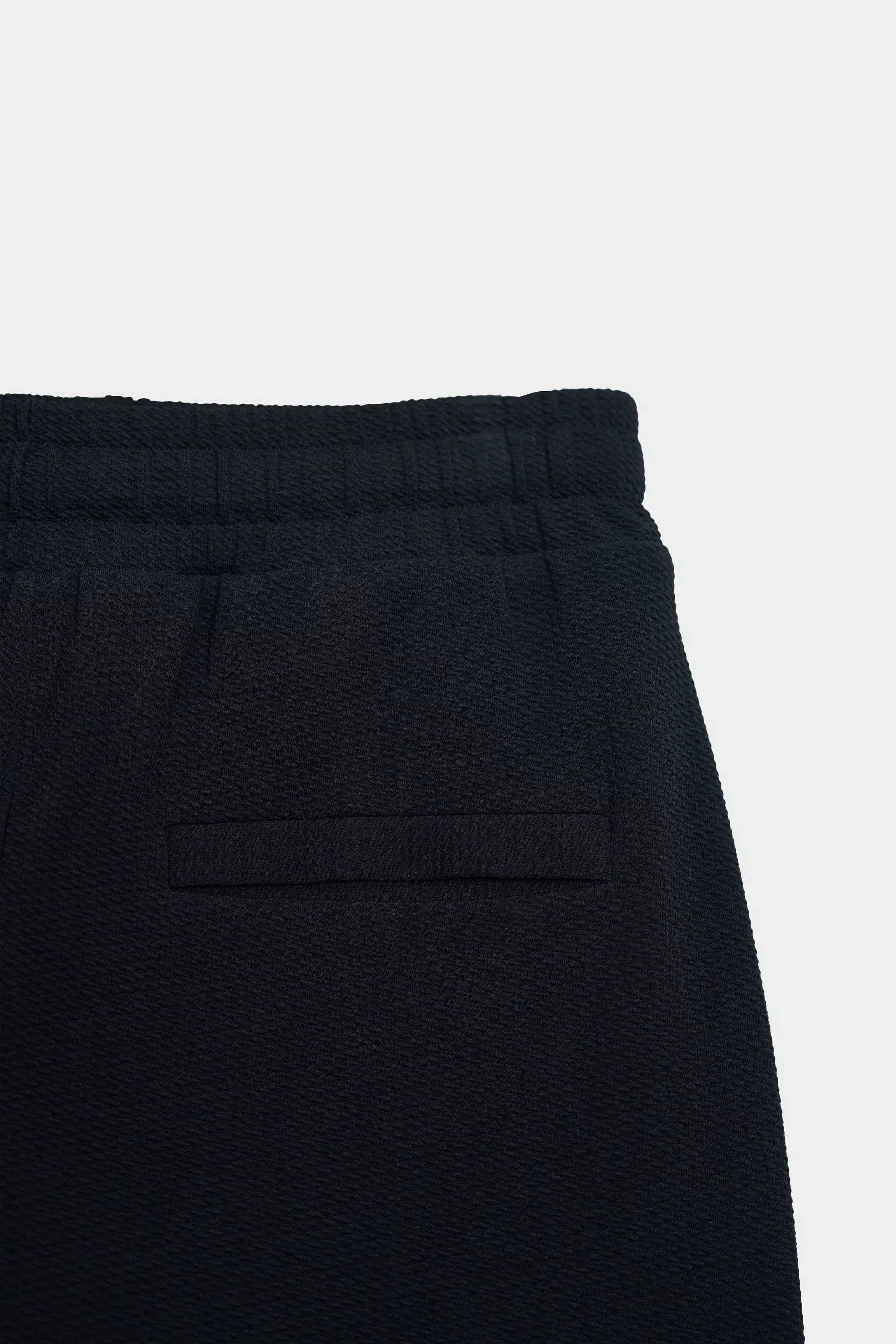 LOOSE FIT OPEN BOTTOM TROUSER BLACK
