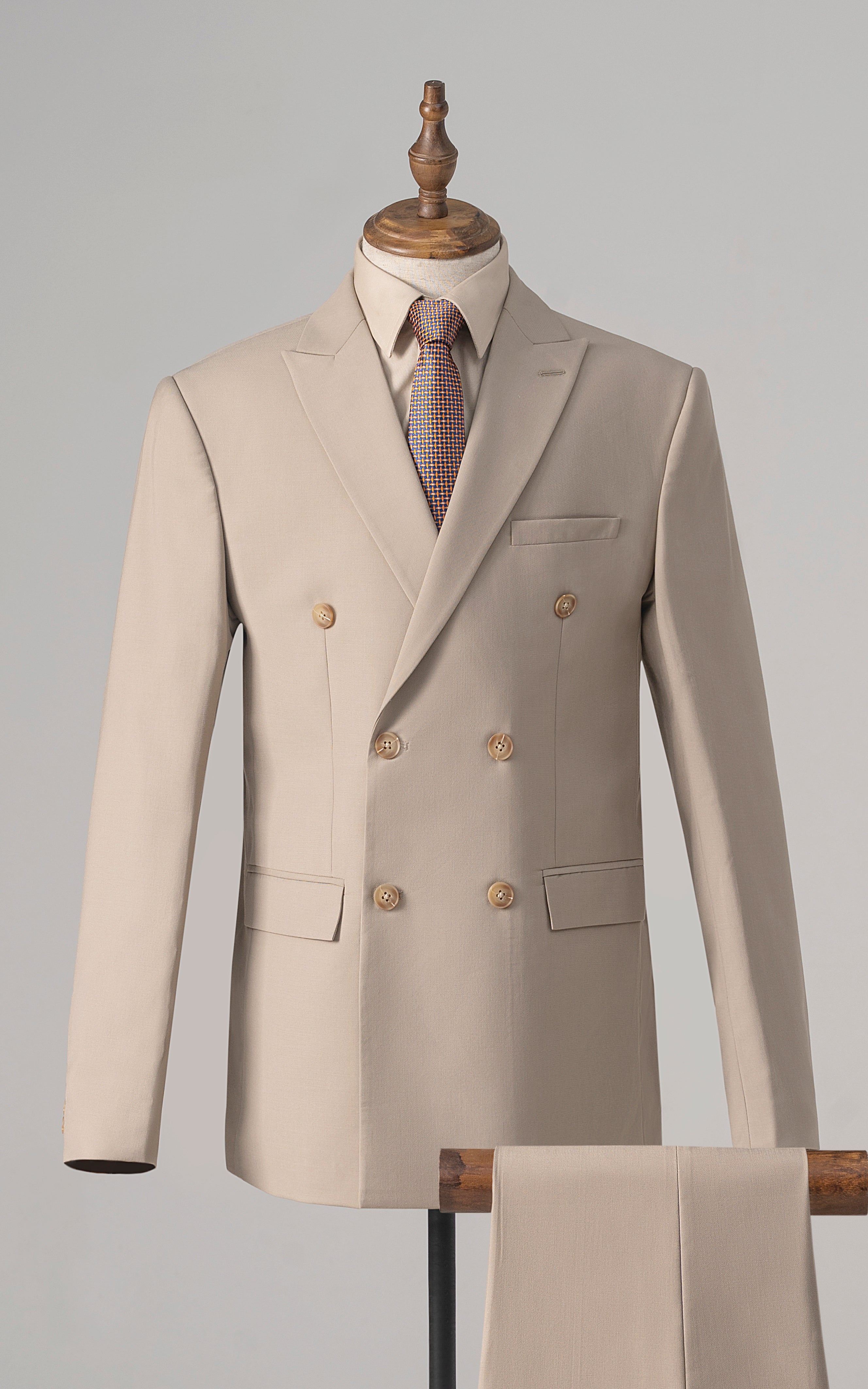 2 PIECE SUIT LIGHT KHAKI