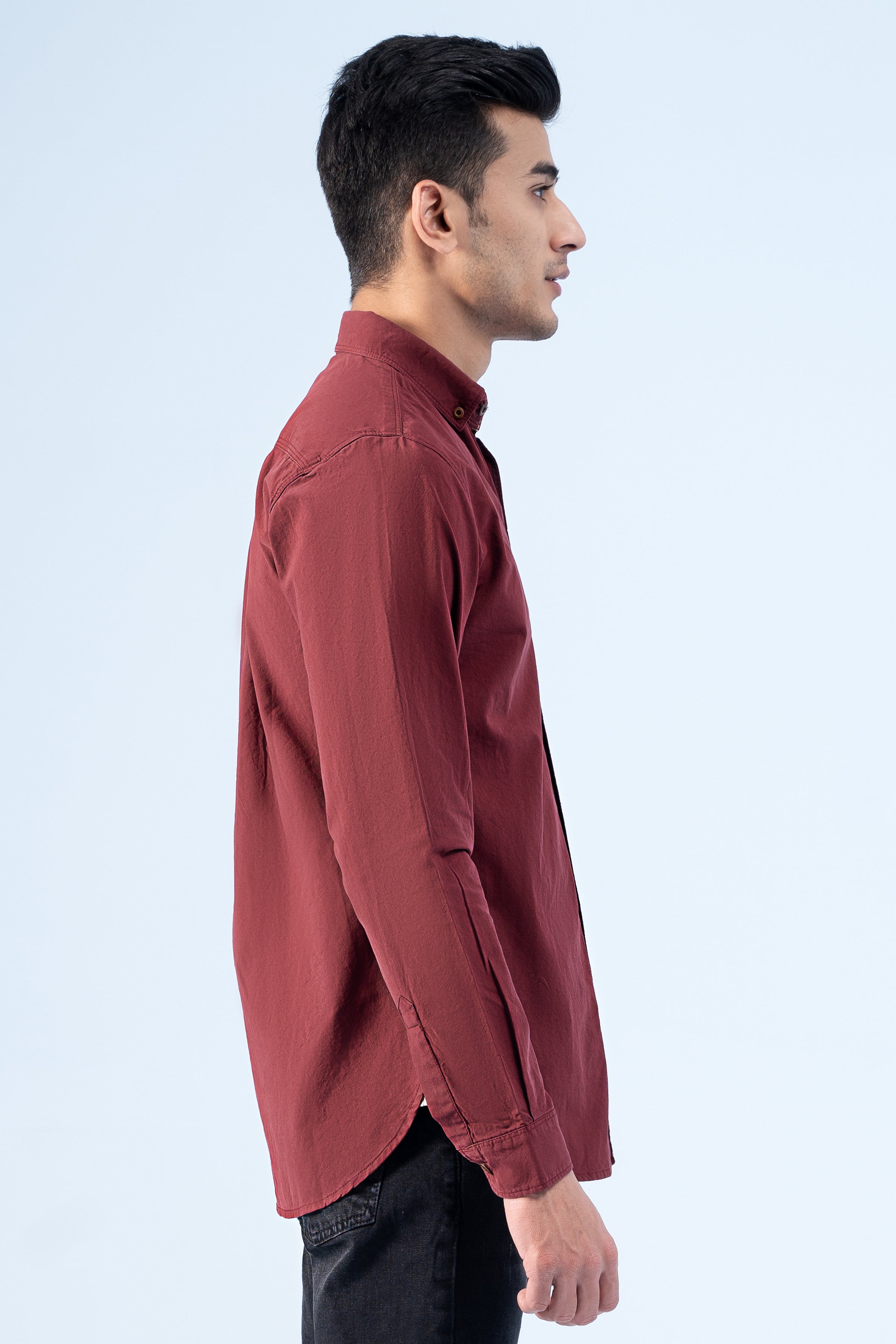CASUAL SHIRT MAROON - Charcoal Clothing