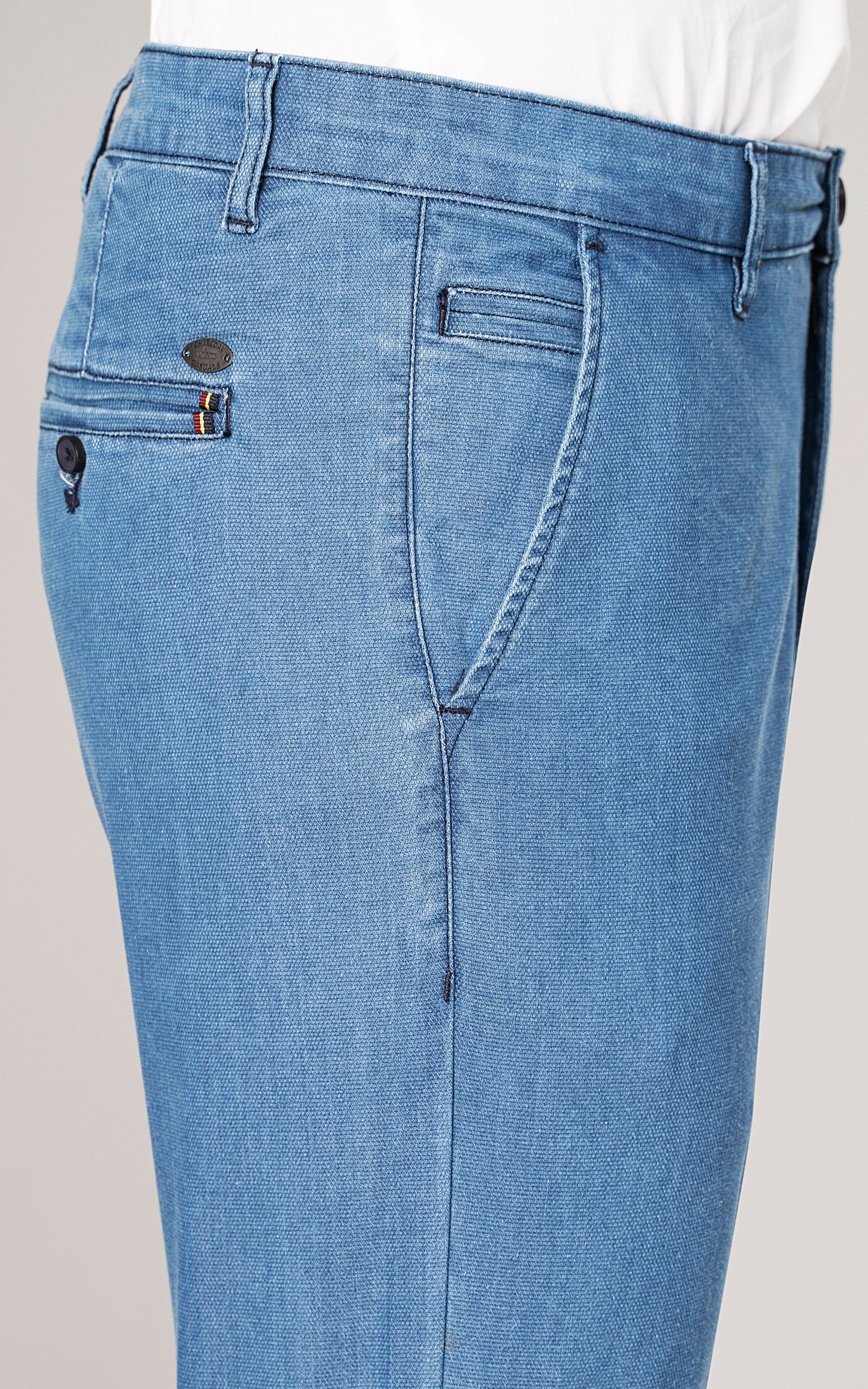 CASUAL PANT CROSS POCKET MID BLUE