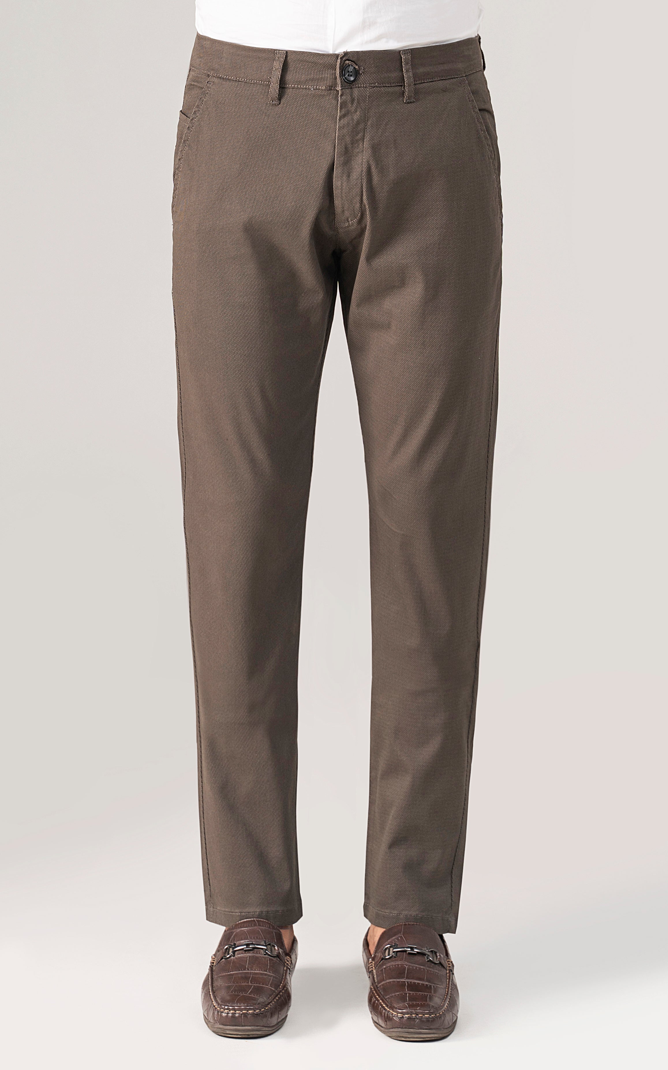 CASUAL PANT CROSS POCKET BROWN