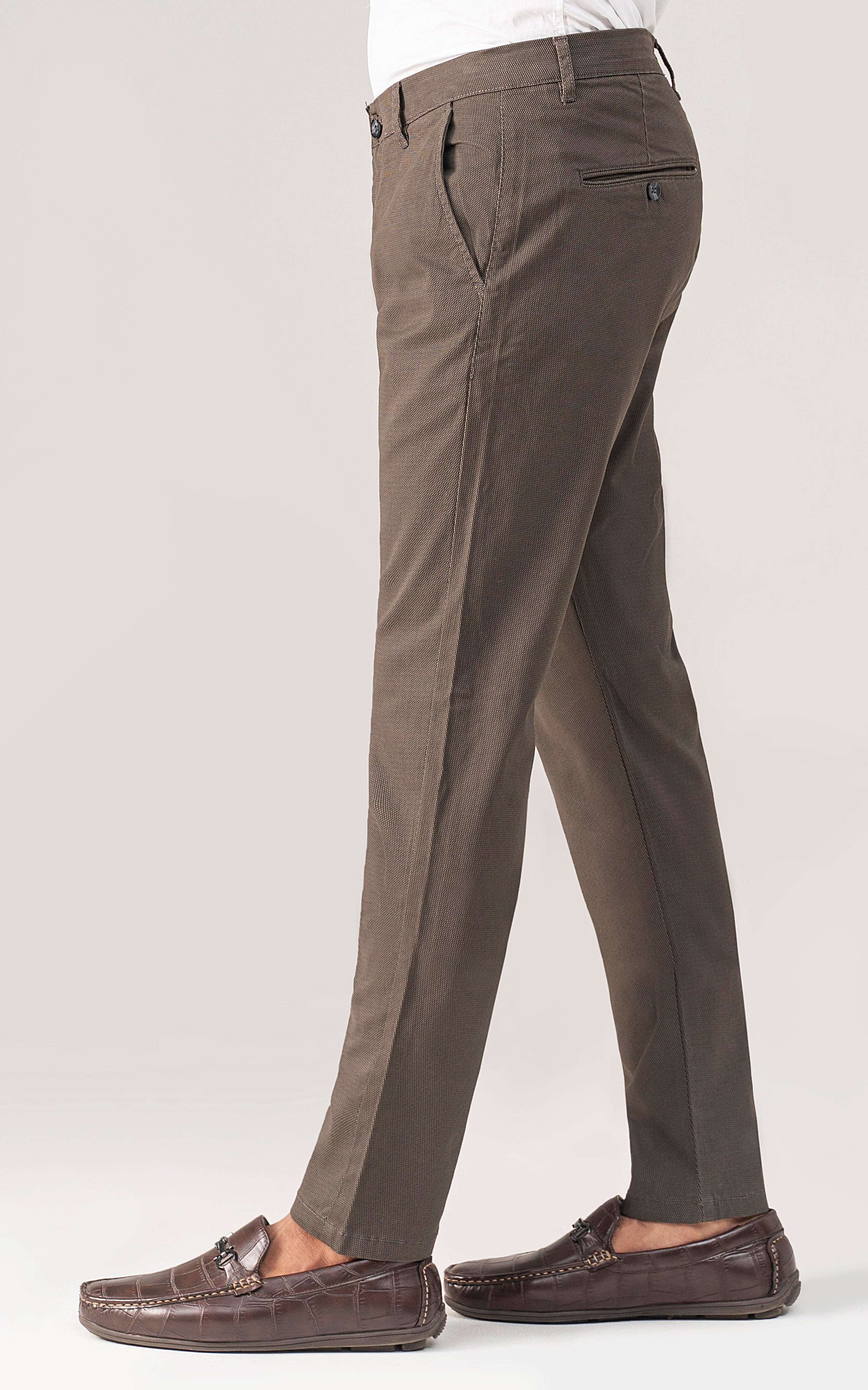 CASUAL PANT CROSS POCKET BROWN