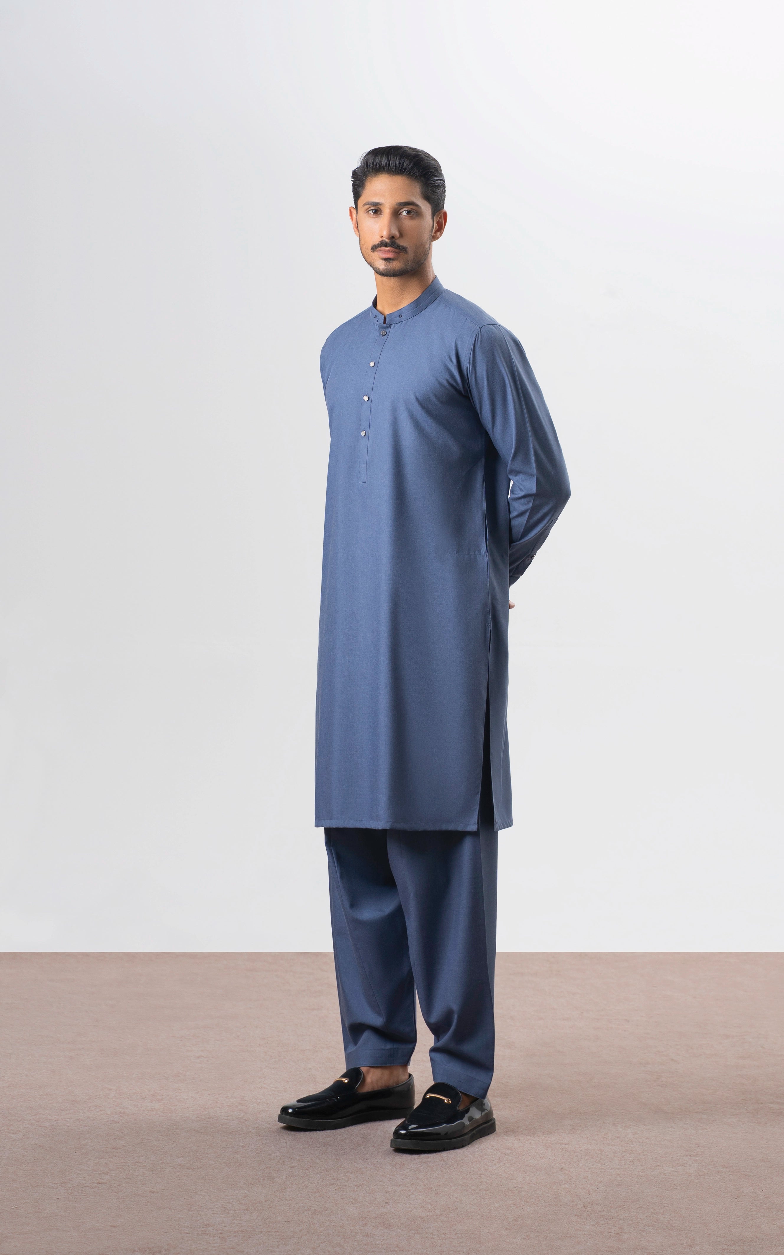 BLENDED KAMEEZ SHALWAR | PREMIUM COLLECTION  INDIGO BLUE