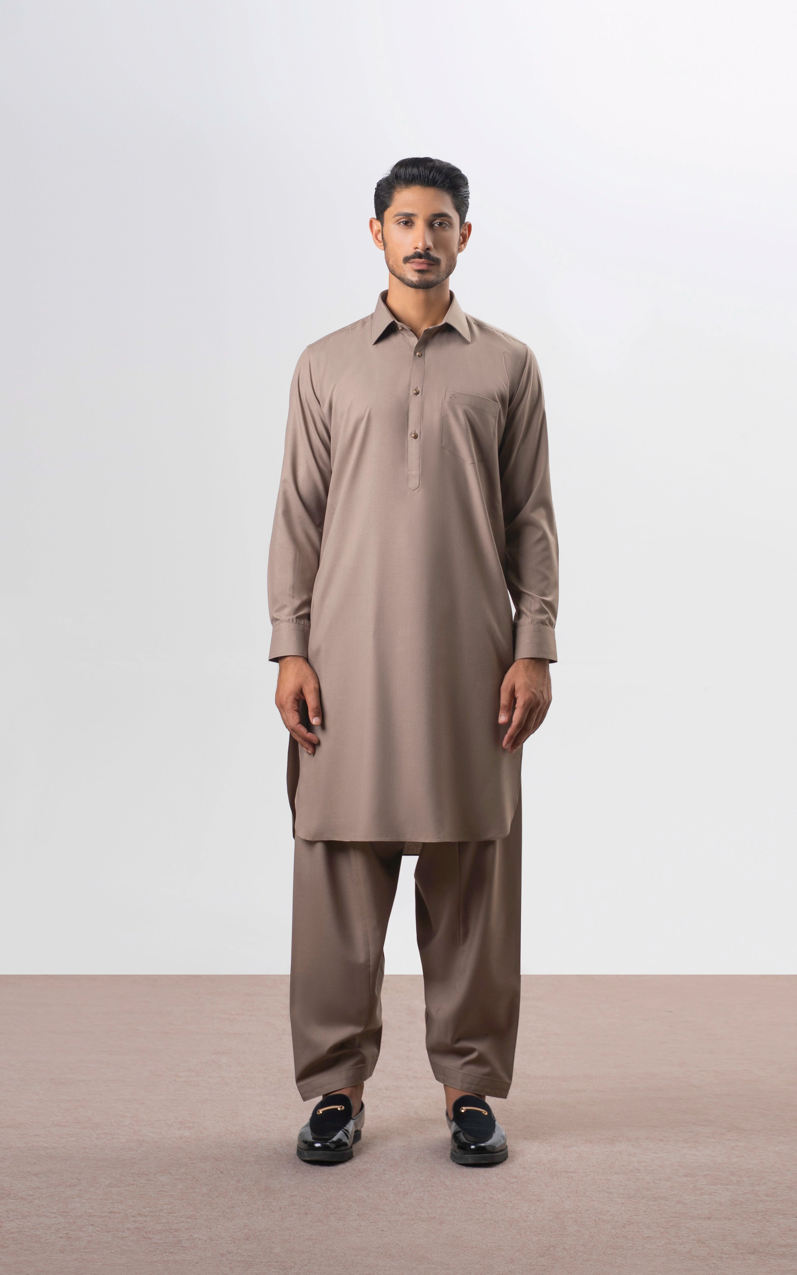 BLENDED KAMEEZ SHALWAR | PREMIUM COLLECTION BEIGE