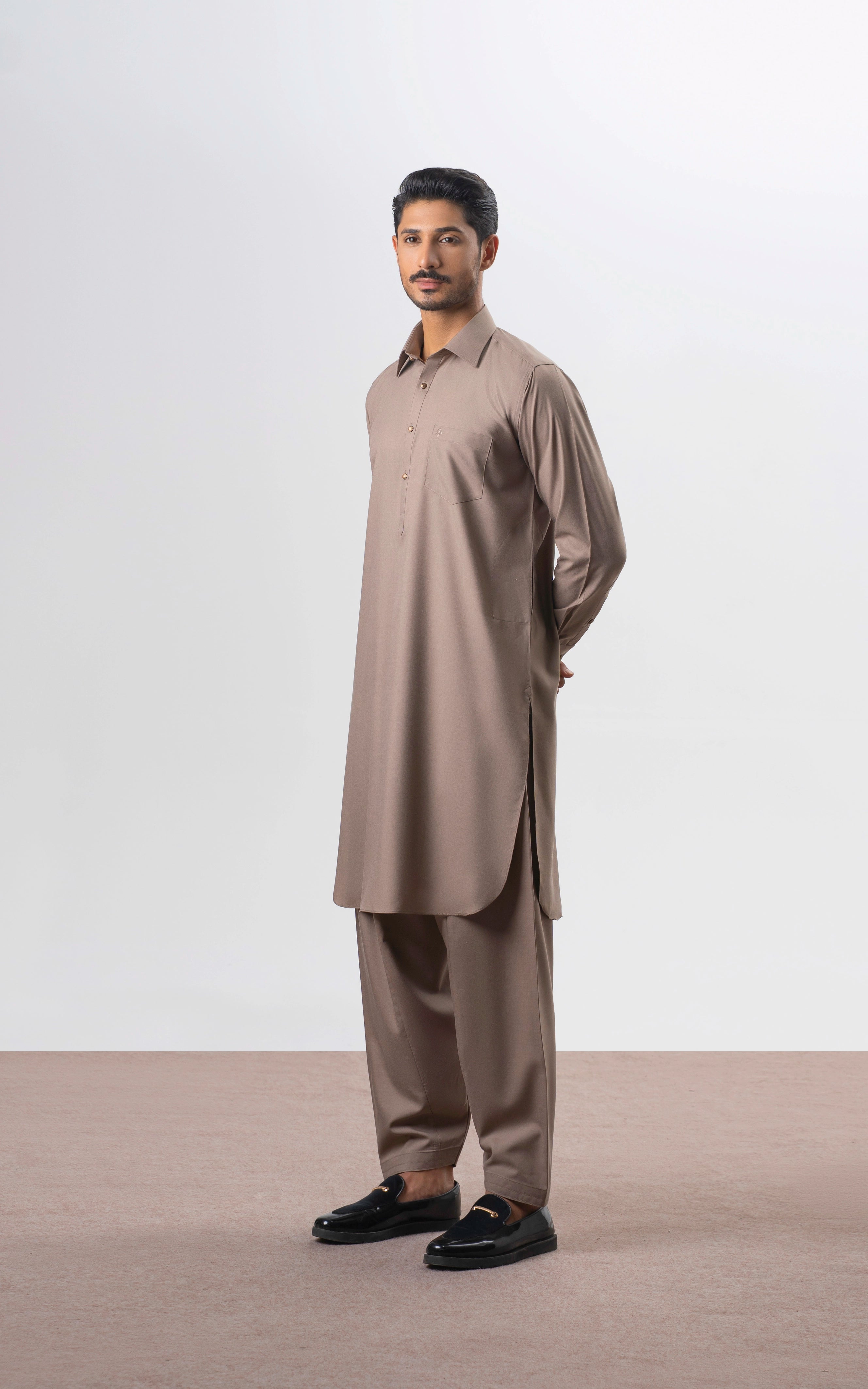 BLENDED KAMEEZ SHALWAR | PREMIUM COLLECTION BEIGE