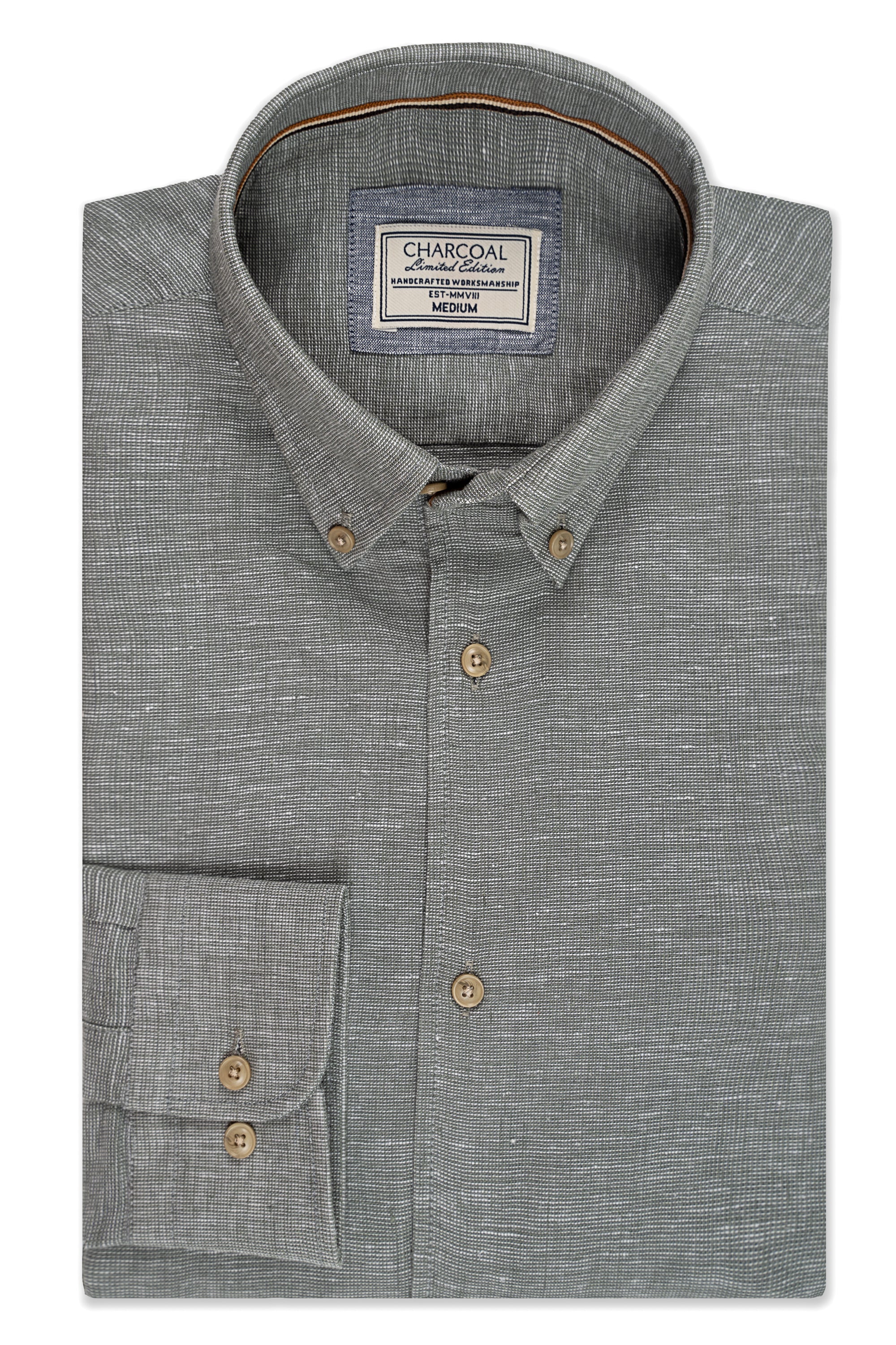 LIMITED EDITION LINEN FABRIC SHIRTS OLIVE