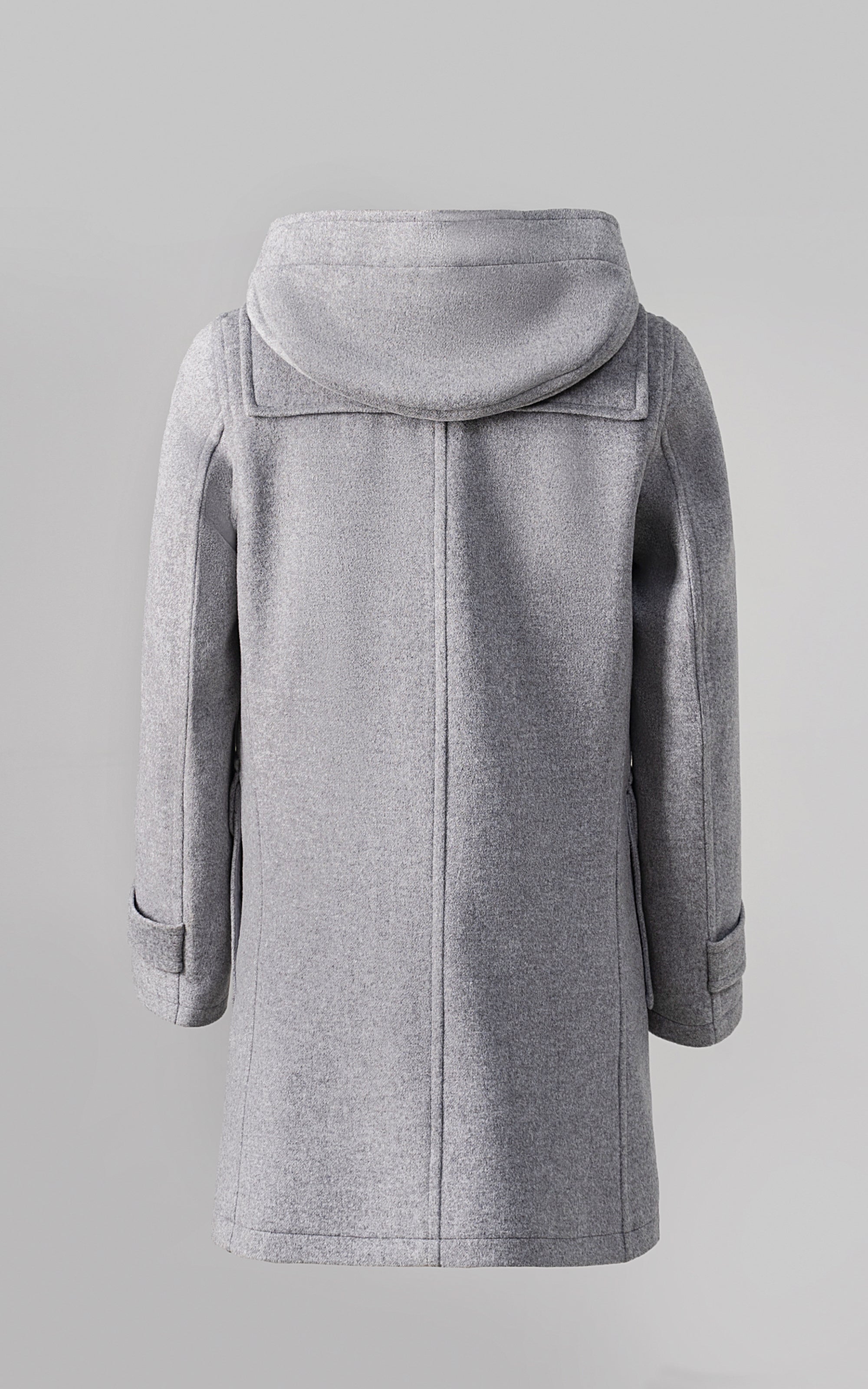 MEN'S HOODED DUFFLE COAT GREY