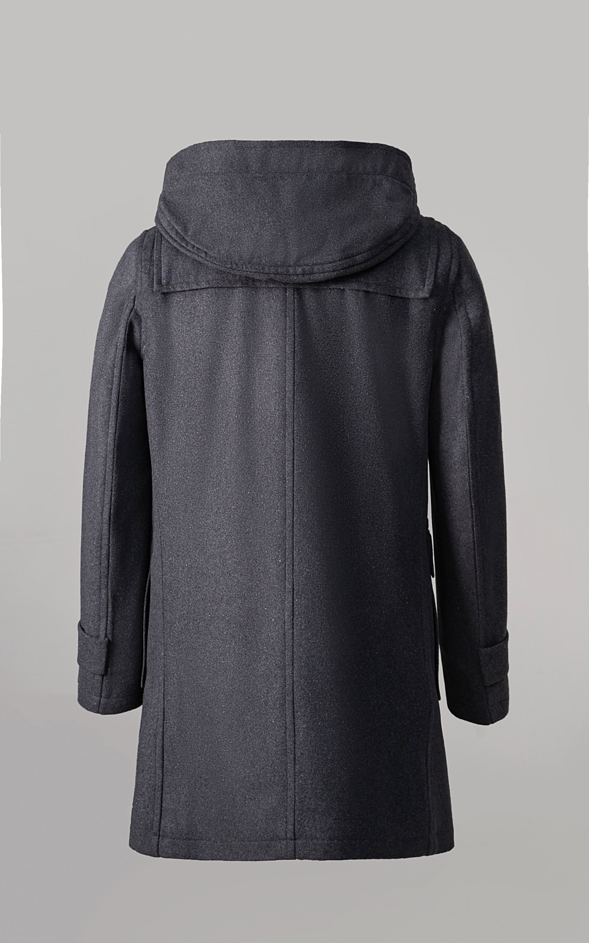 MEN'S HOODED DUFFLE COAT CHARCOAL