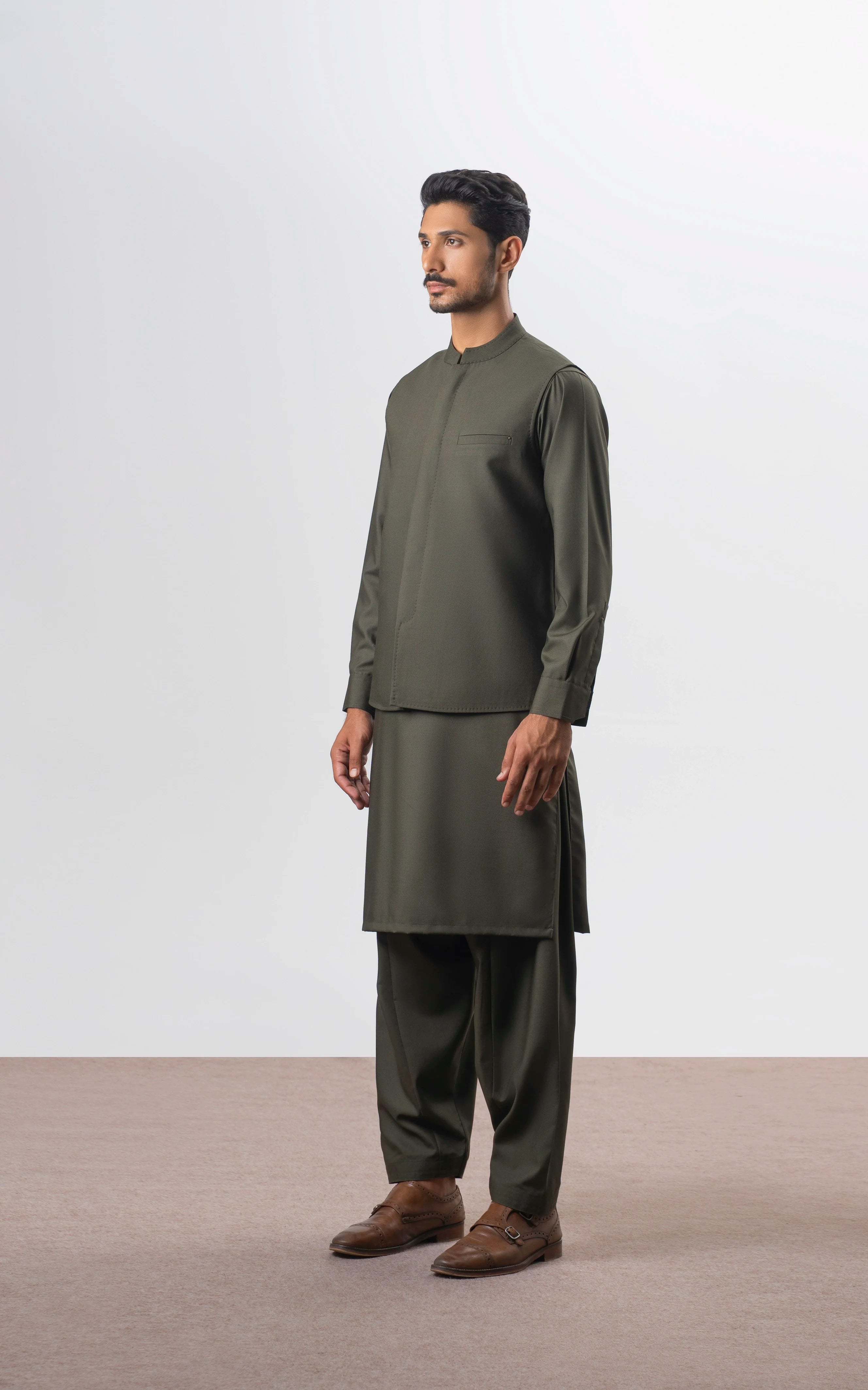 PREMIUM BLENDED WAISTCOAT | EXECUTIVE COLLECTION OLIVE