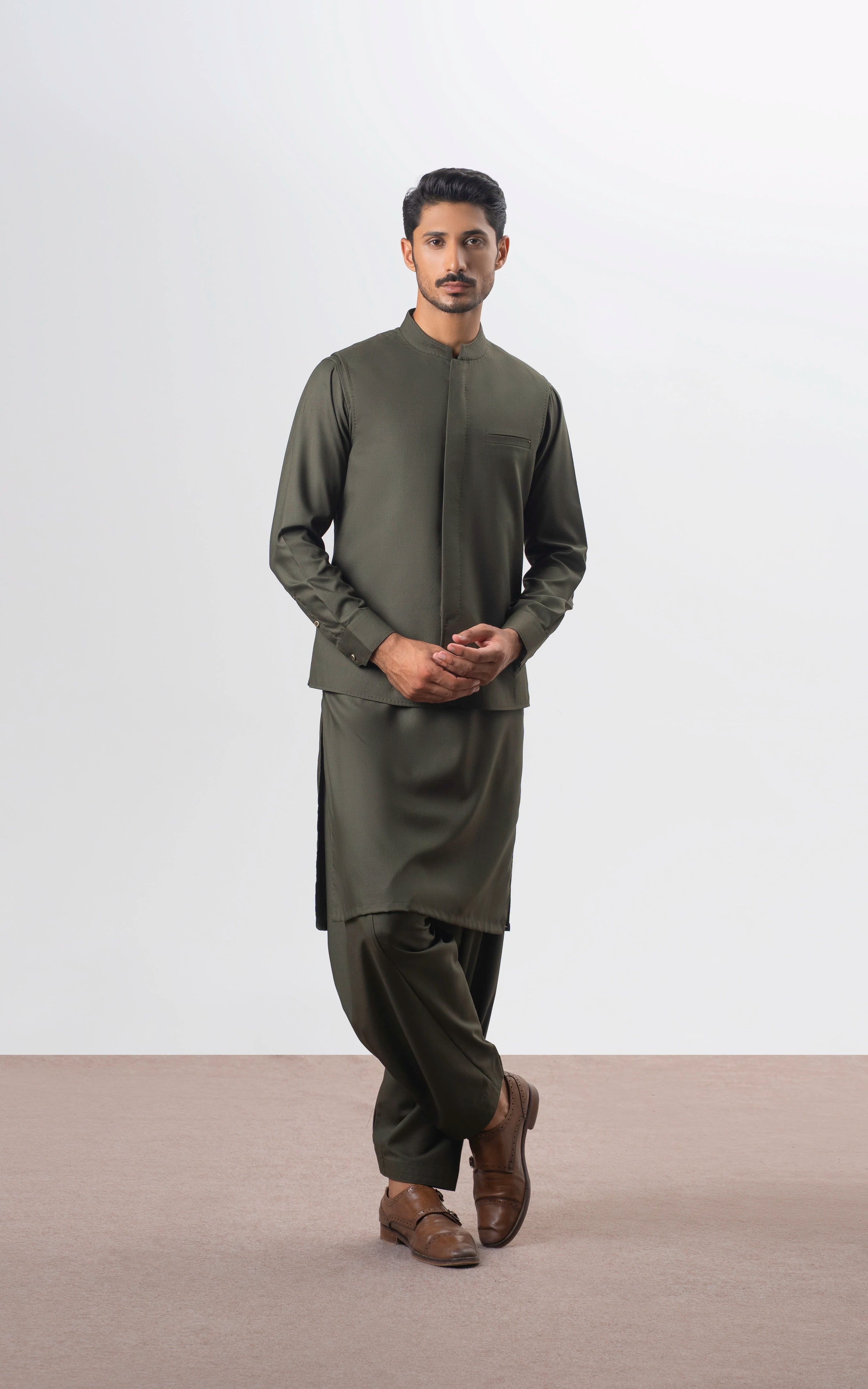 PREMIUM BLENDED WAISTCOAT | EXECUTIVE COLLECTION OLIVE