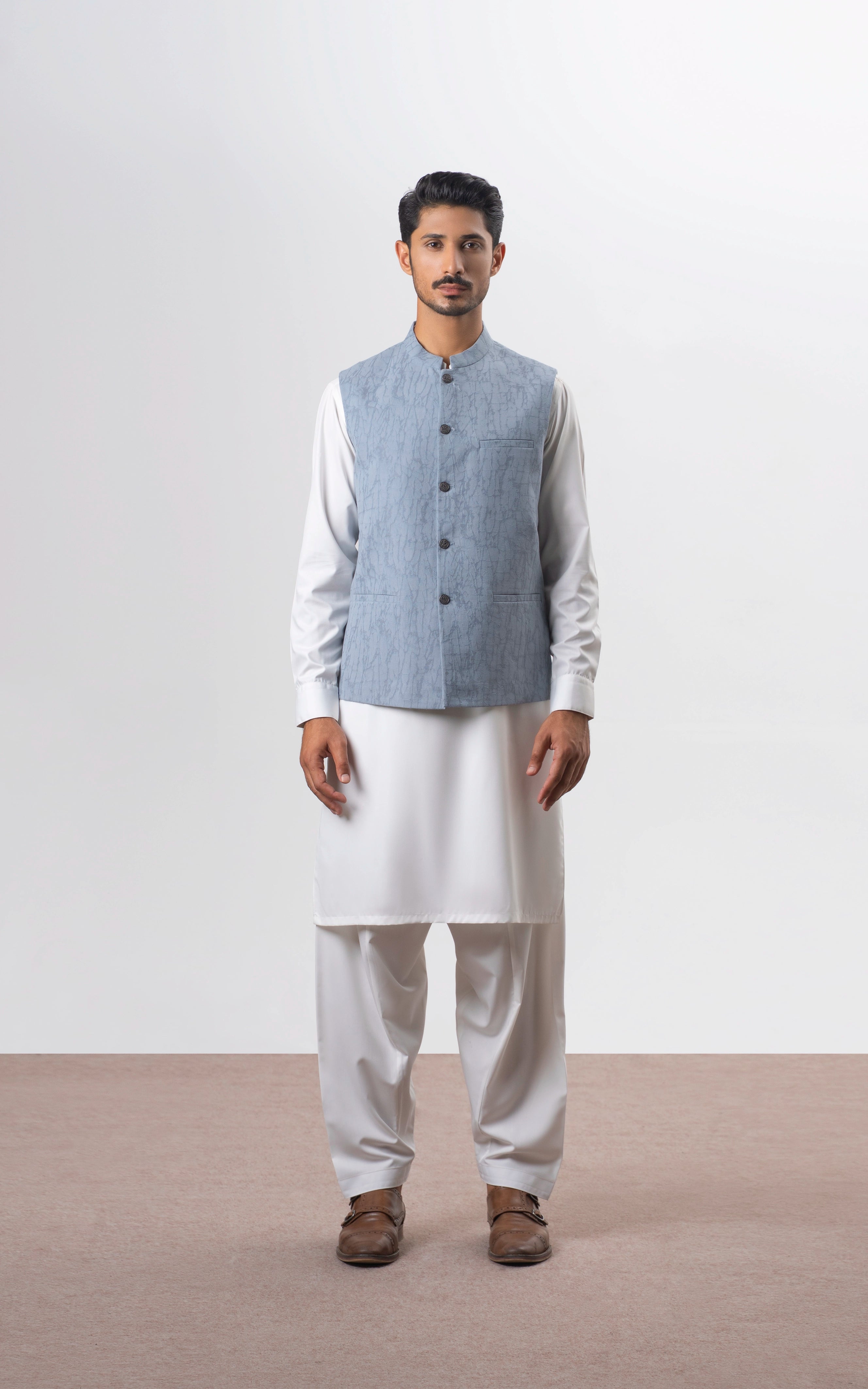 SELF TEXTURED WAISTCOAT | EXECUTIVE COLLECTION GREY