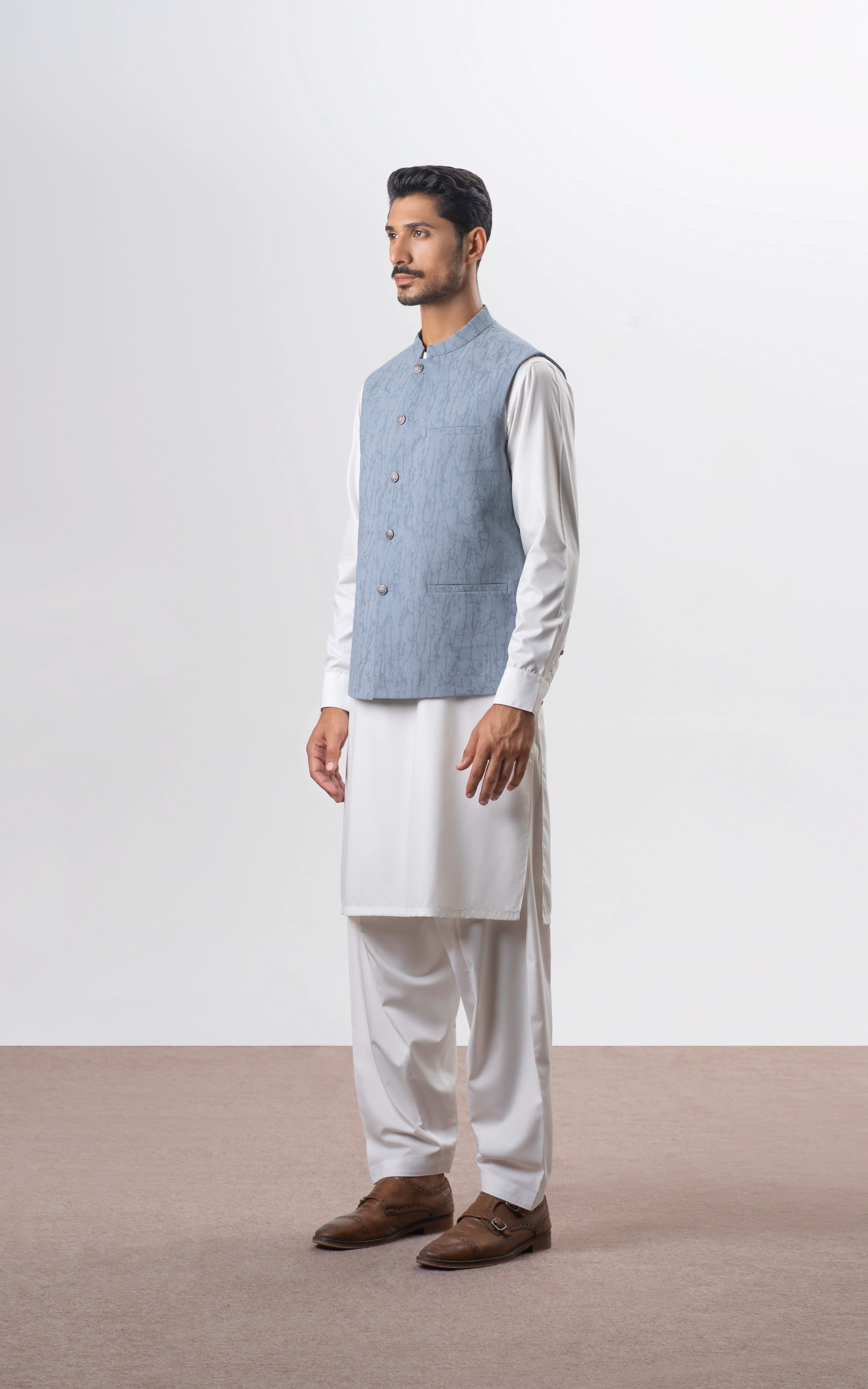 SELF TEXTURED WAISTCOAT | EXECUTIVE COLLECTION GREY