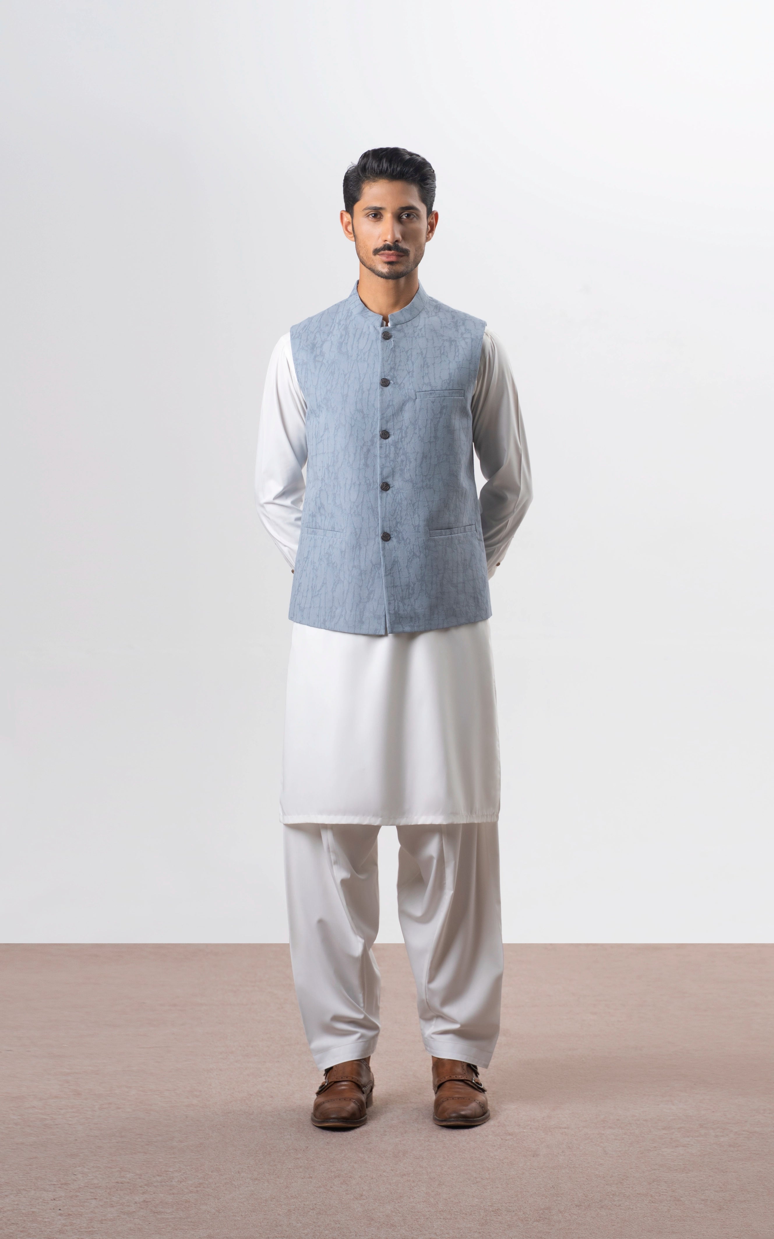 SELF TEXTURED WAISTCOAT | EXECUTIVE COLLECTION GREY