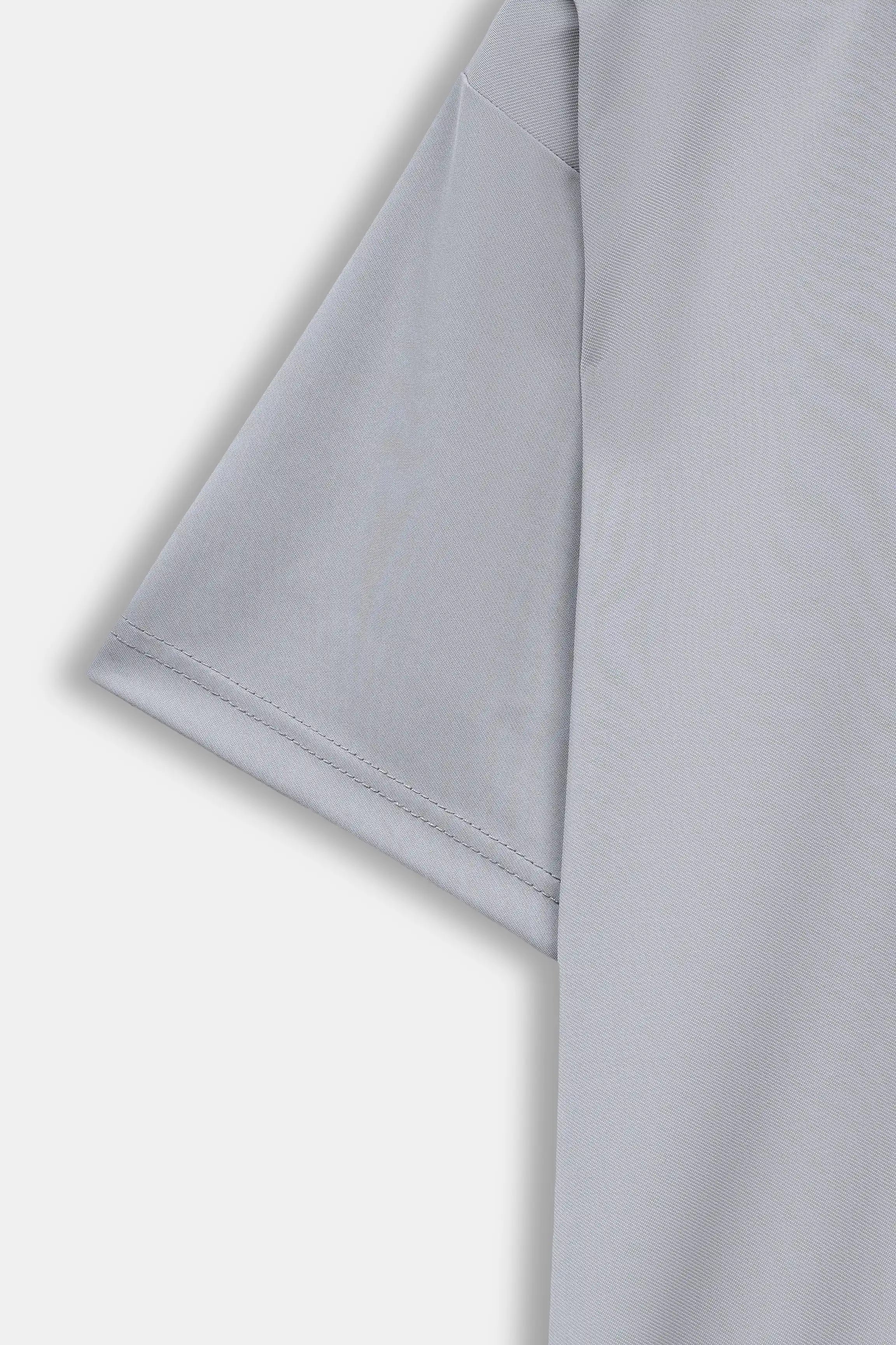 LOOSE FIT HALF SLEEVES POLO SHIRT GREY