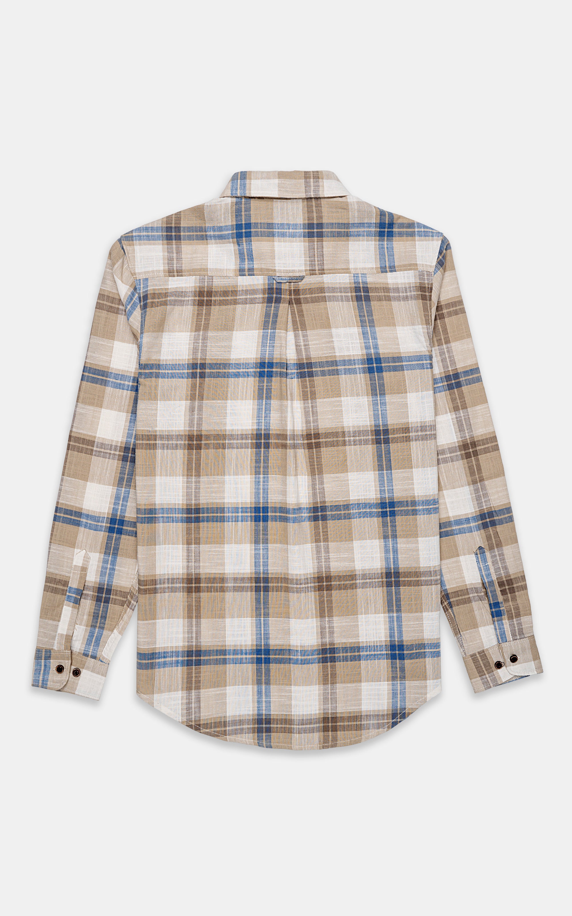 CASUAL SHIRT KHAKI CHECK