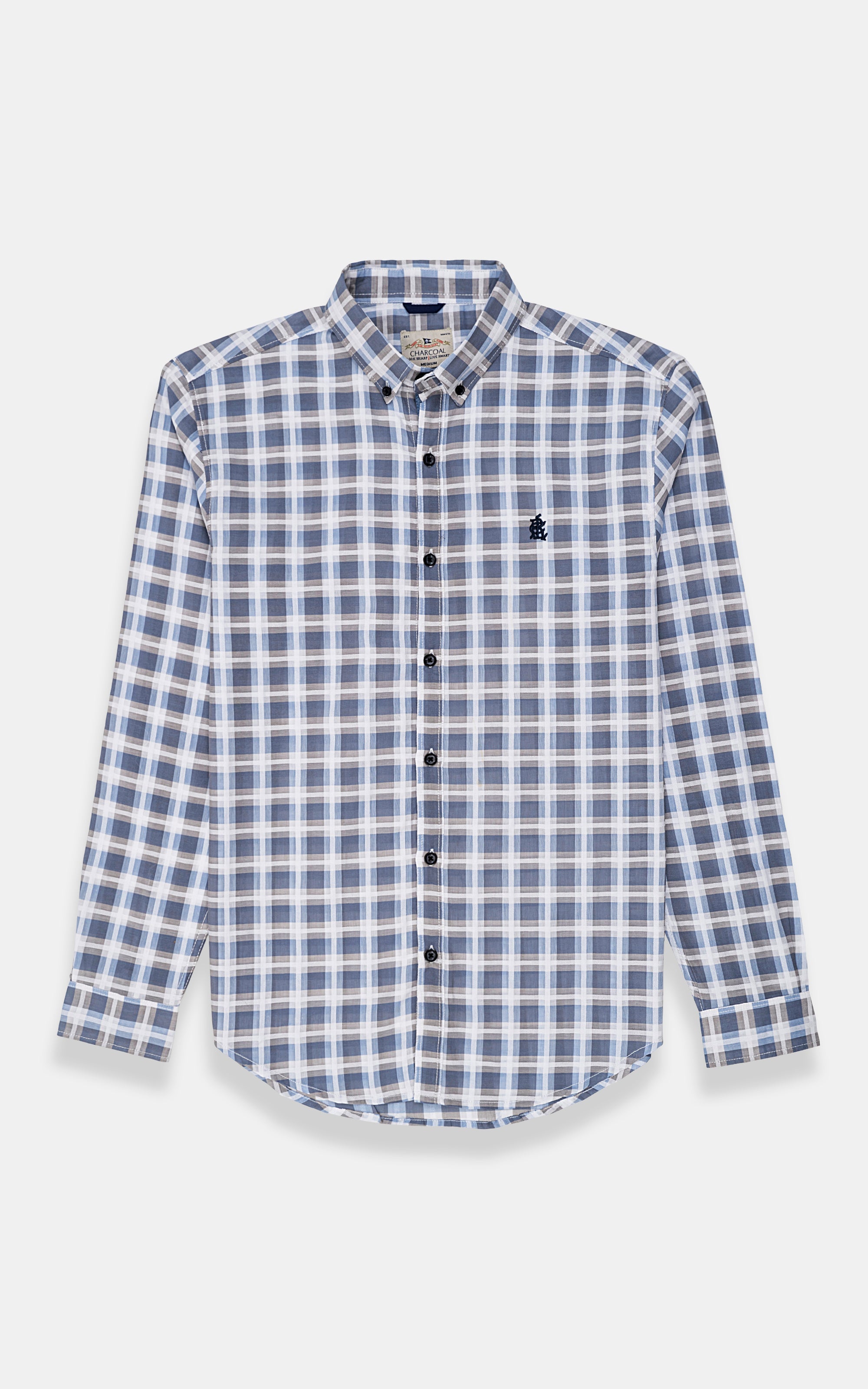 CASUAL SHIRT WHITE BLUE