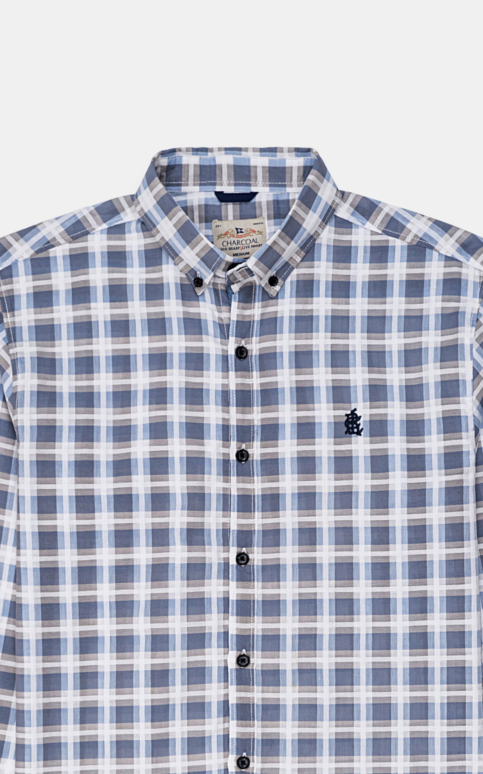 CASUAL SHIRT WHITE BLUE