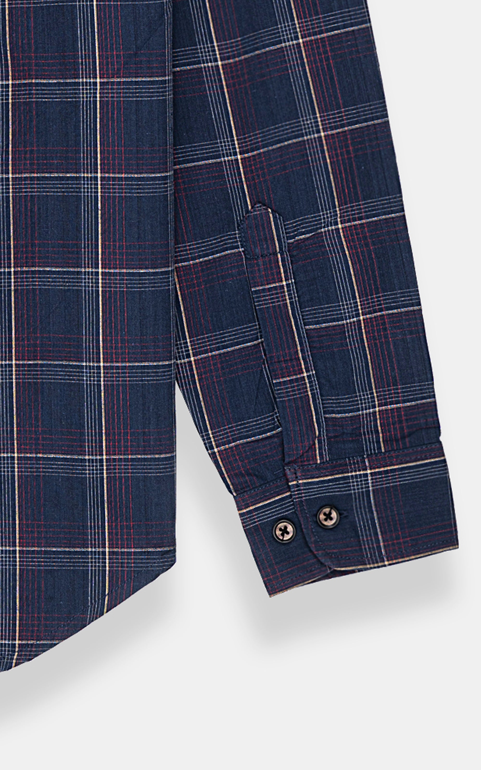 CASUAL SHIRT NAVY CHECK