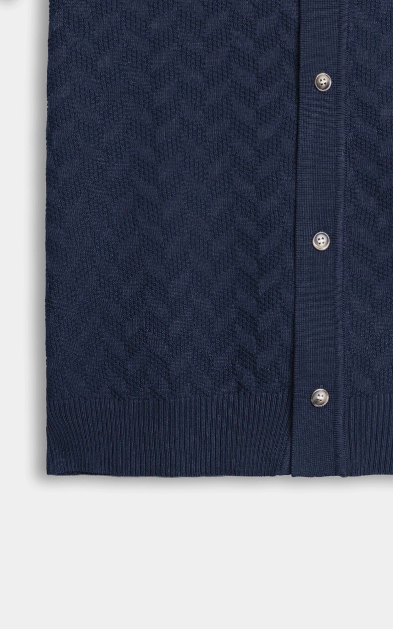 HALF SLEEVES SWEATER KNIT SHIRT NAVY