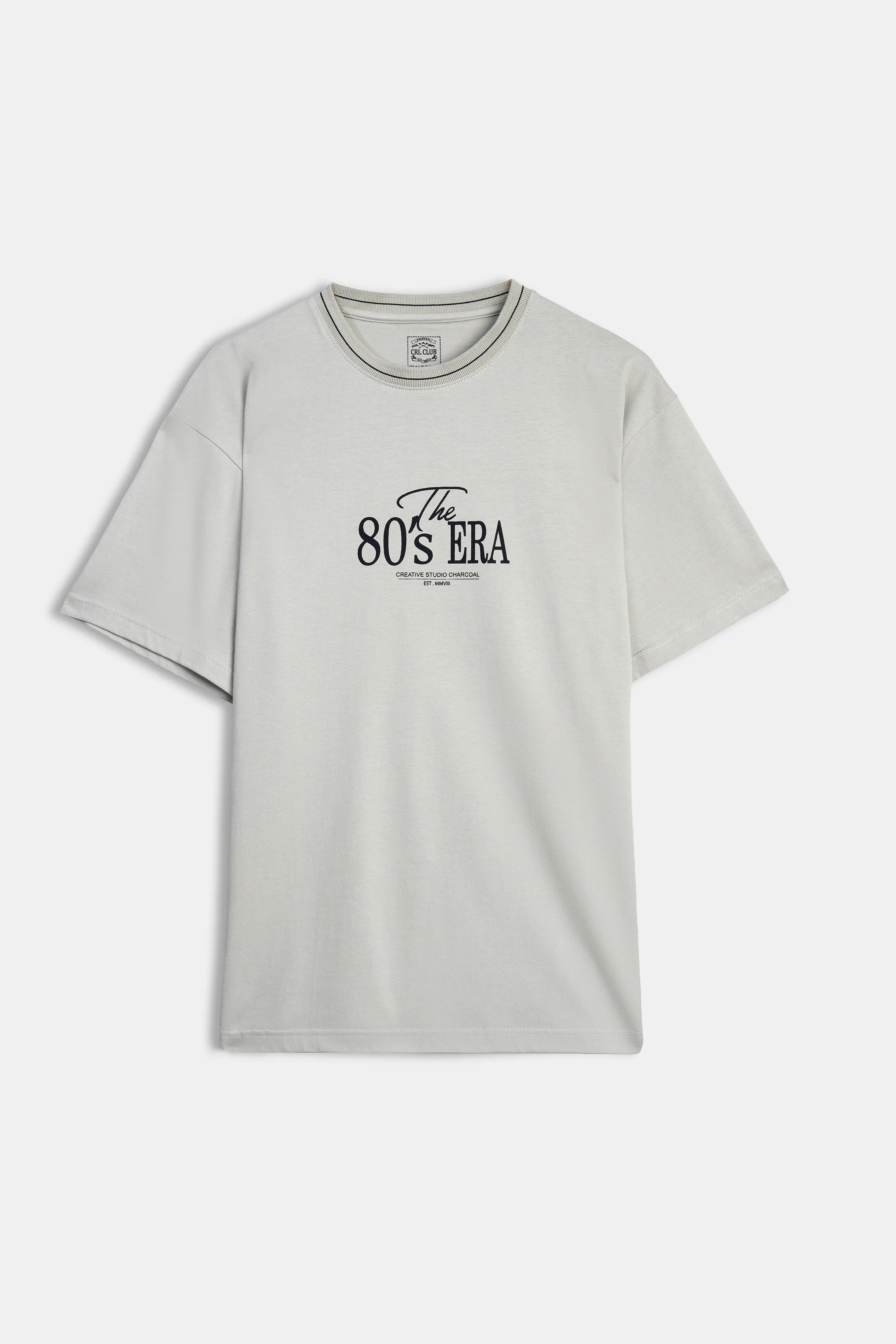 CREW NECK GRAPHIC T SHIRT BEIGE