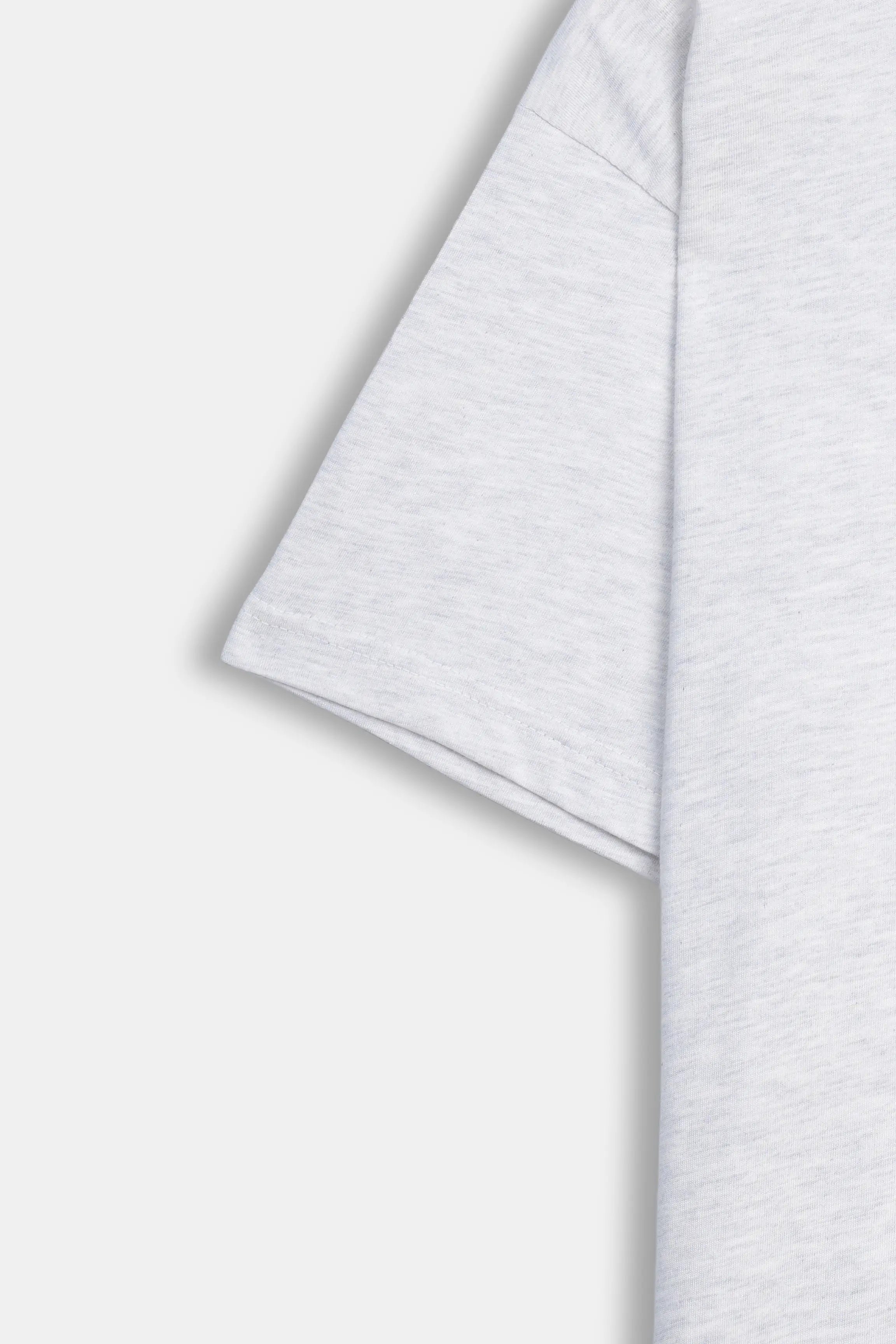 OVERSIZE CREW NECK  GRAPHIC T SHIRT OATMEAL