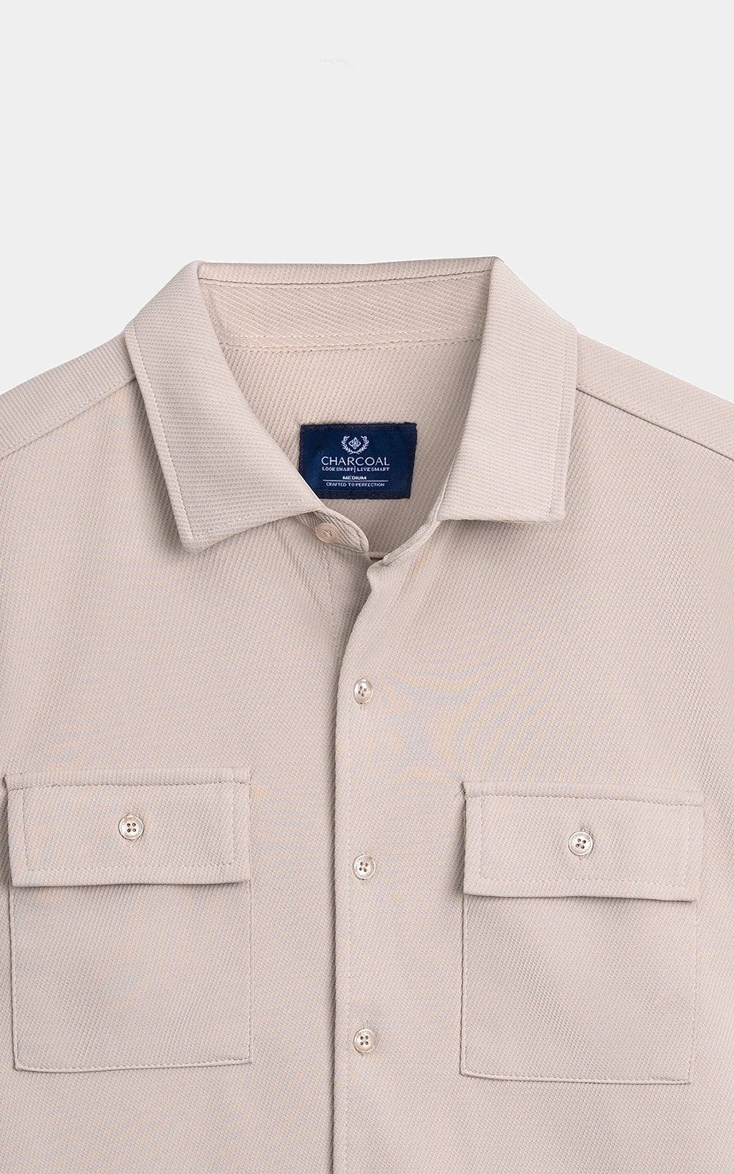 REGULAR COLLAR CASUAL SHIRT KHAKI