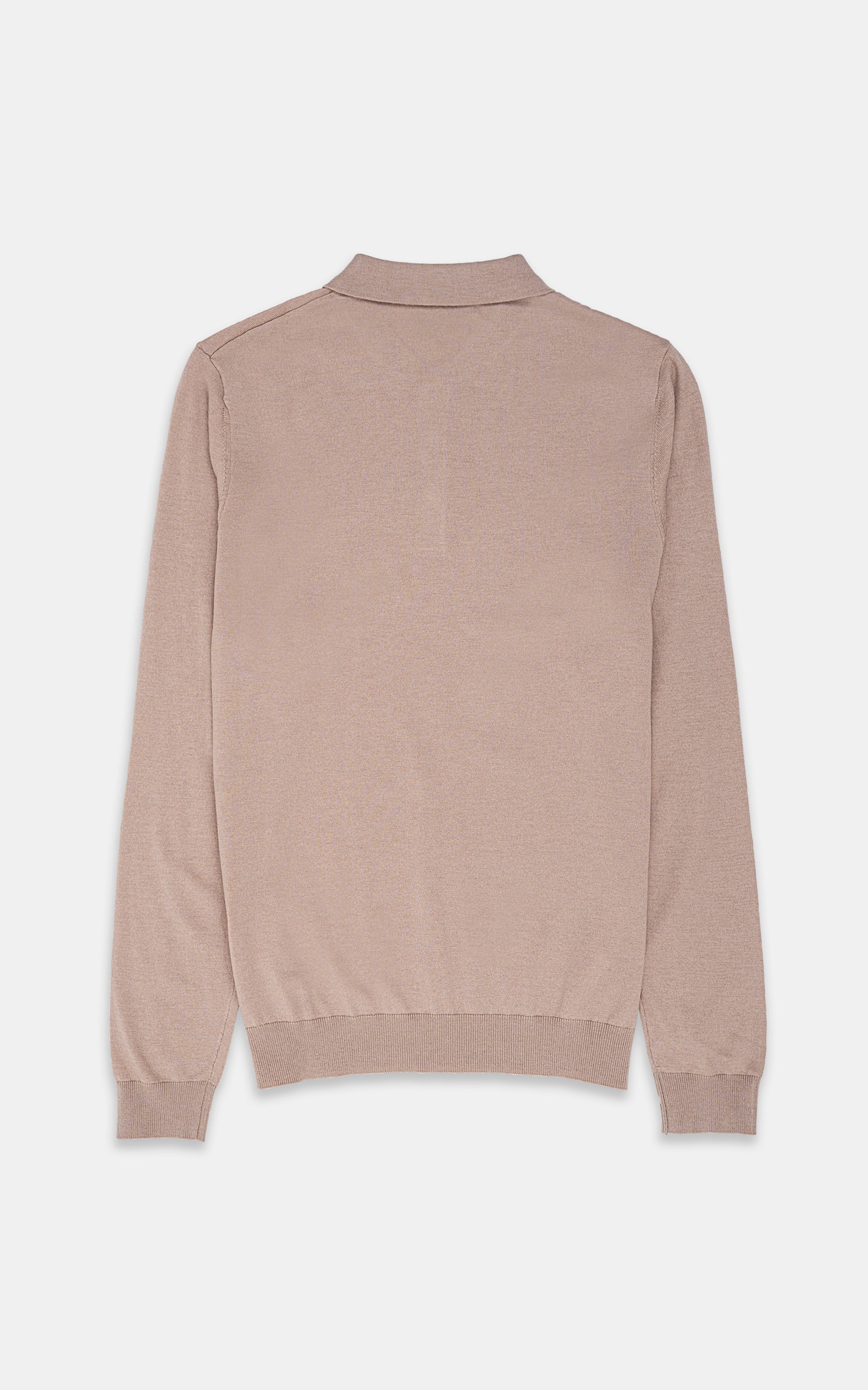 SWEATER WITH COLLAR LIGHT BROWN