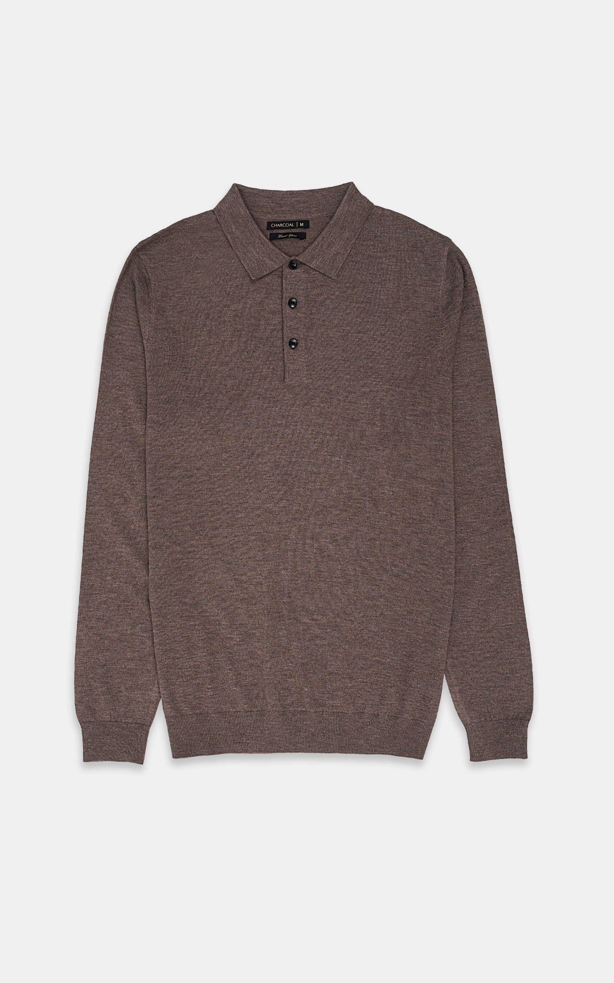 SWEATER WITH COLLAR BROWN