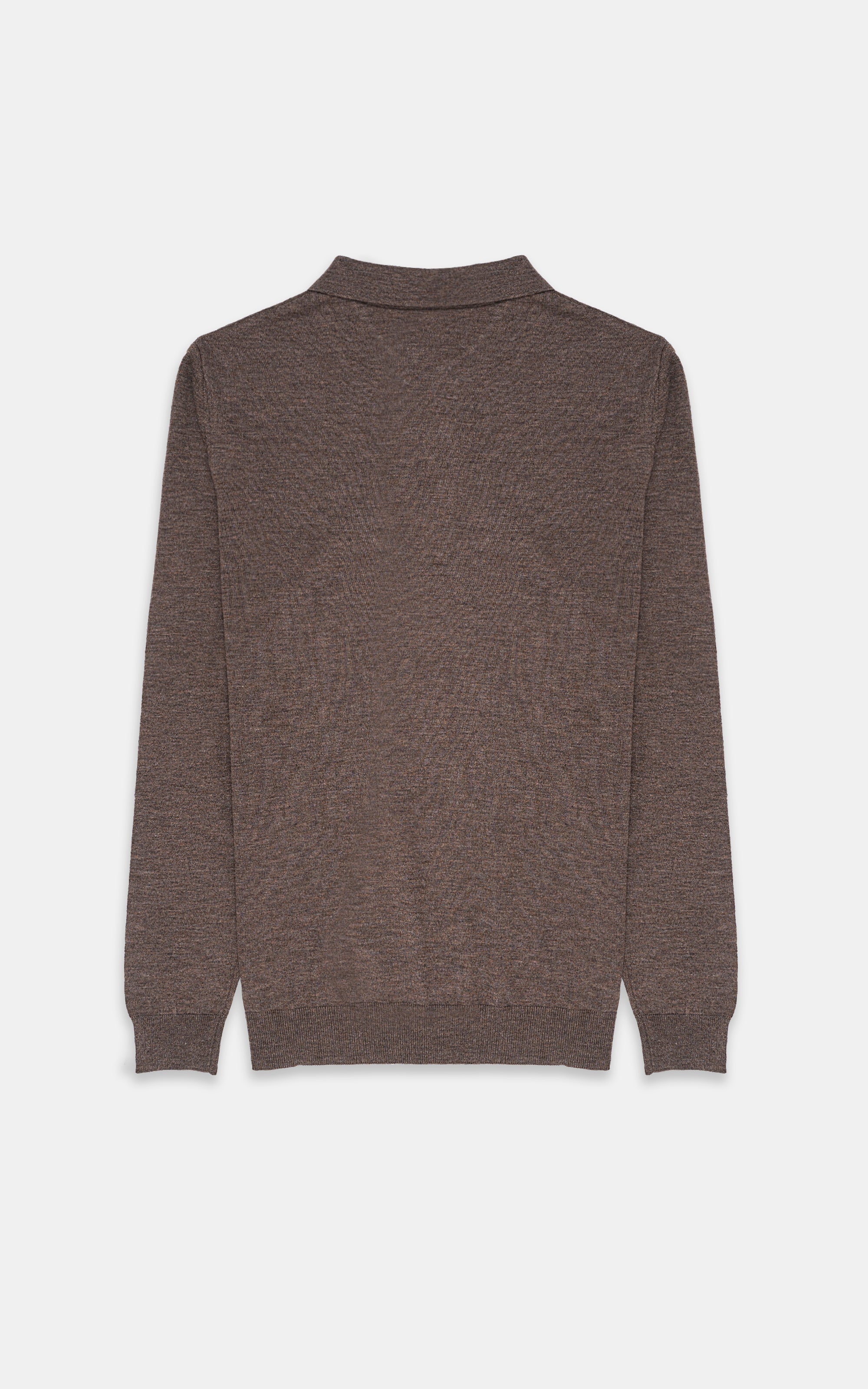 SWEATER WITH COLLAR BROWN