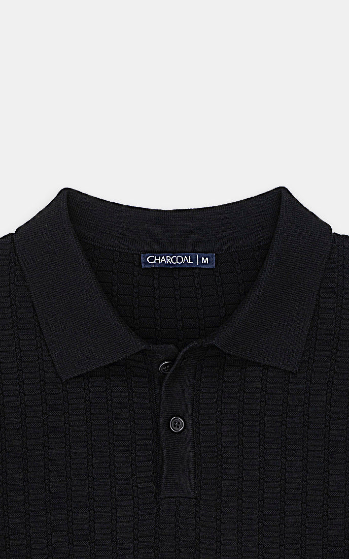 CLASSIC POLO SWEATER BLACK