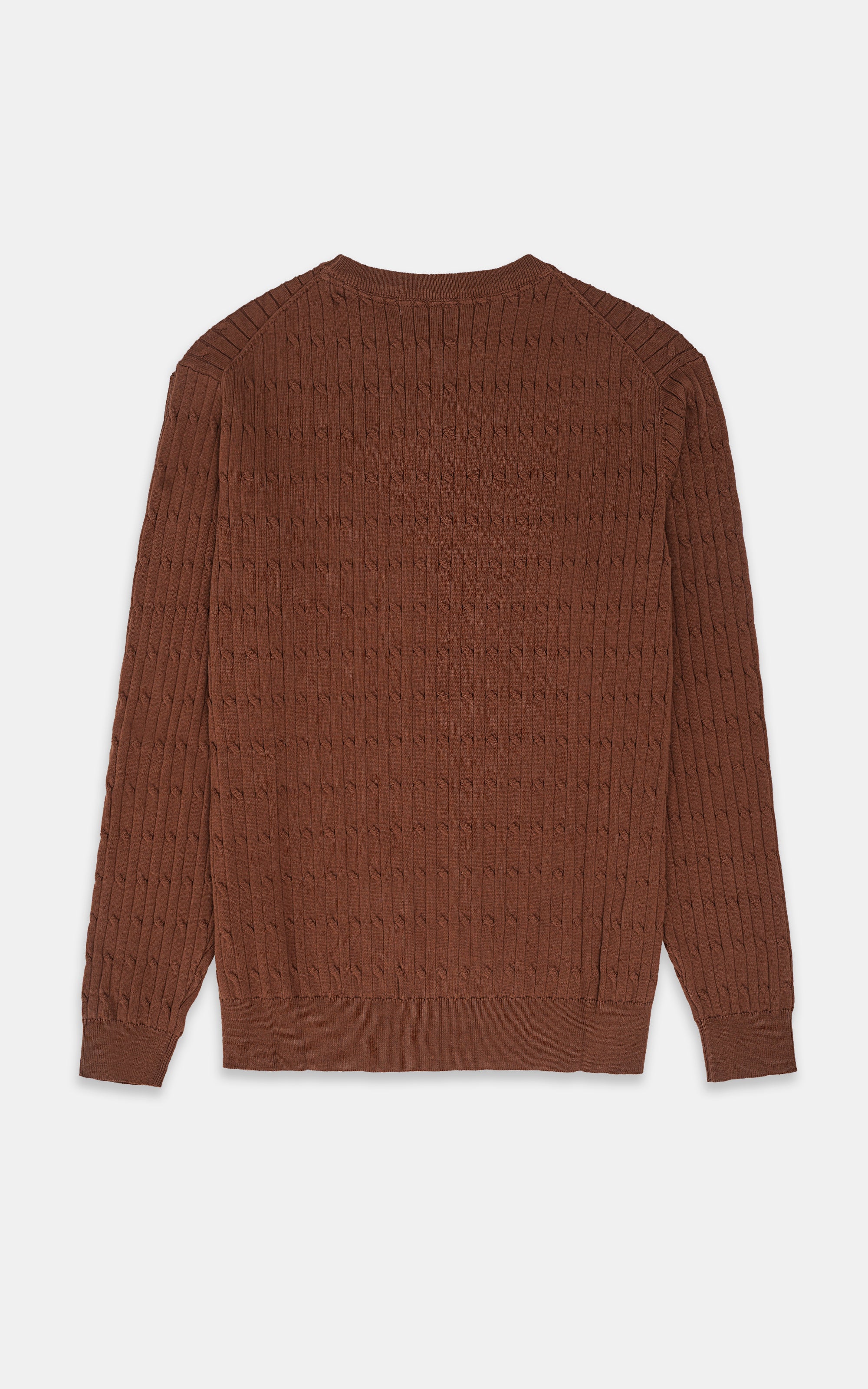 CABLE-KNIT SWEATER COFFEE