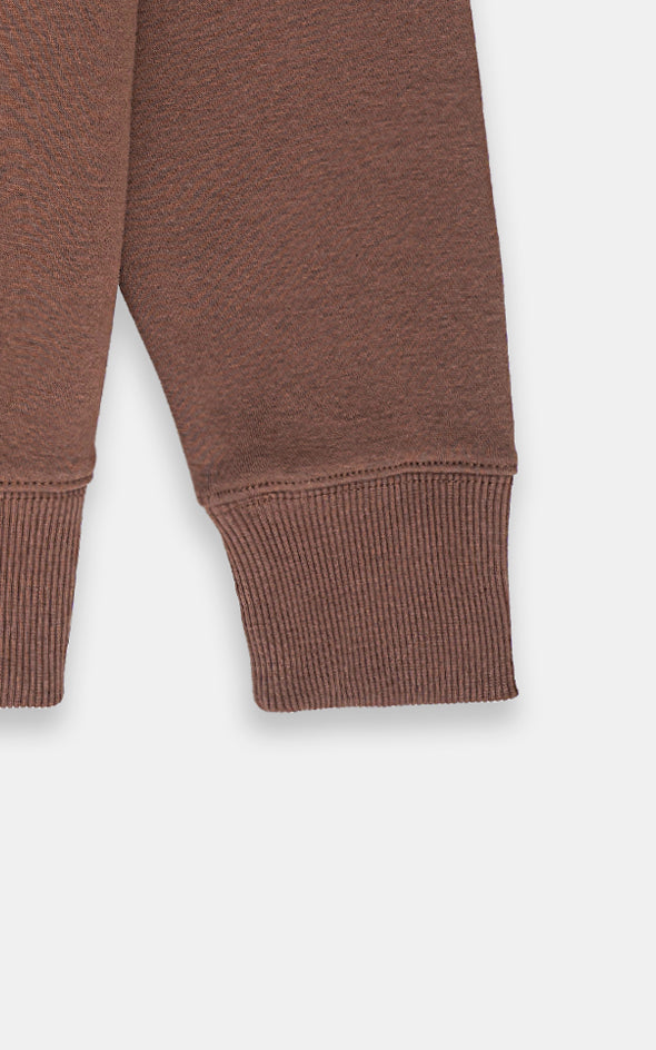 HALF ZIP SWEAT SHIRT RUST