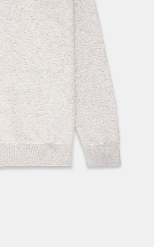 HALF ZIP SWEAT SHIRT OATMEAL