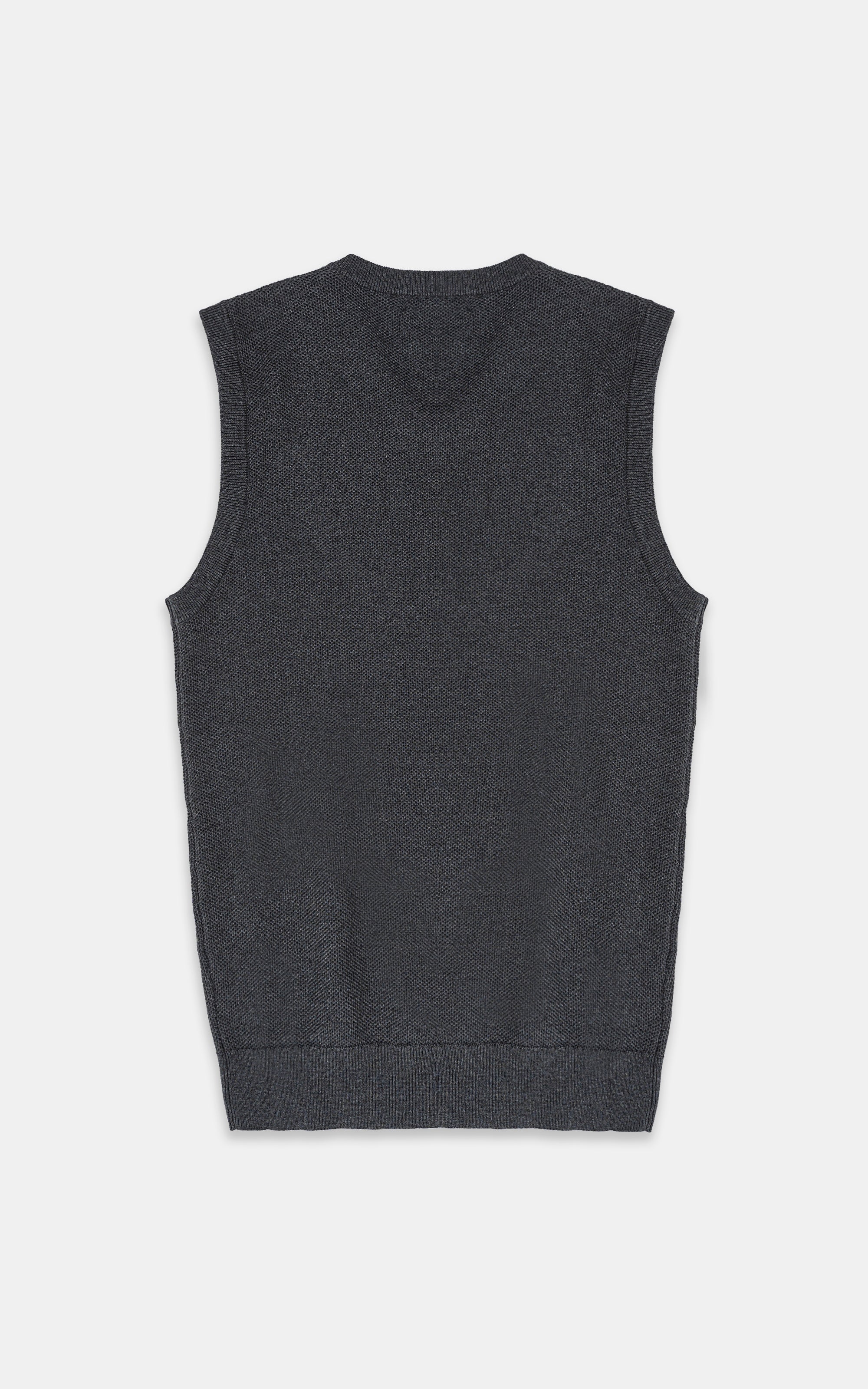 SWEATER V NECK SLEEVELESS GREY