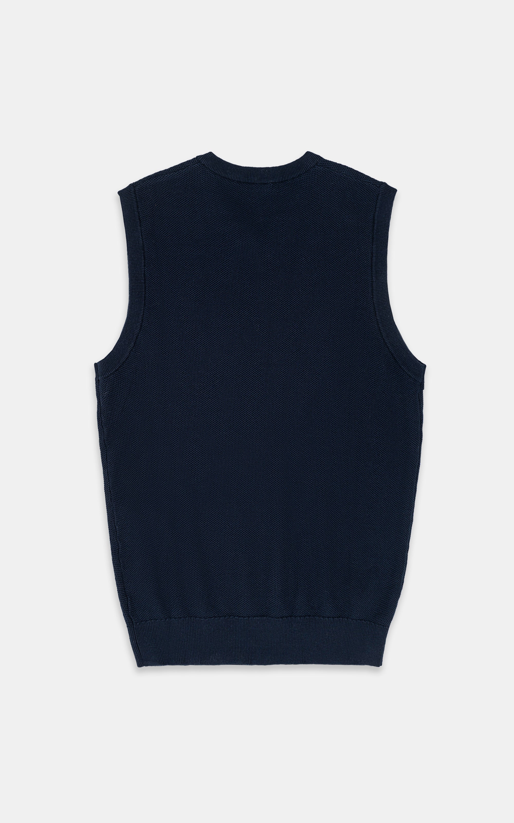 SWEATER V NECK SLEEVELESS NAVY