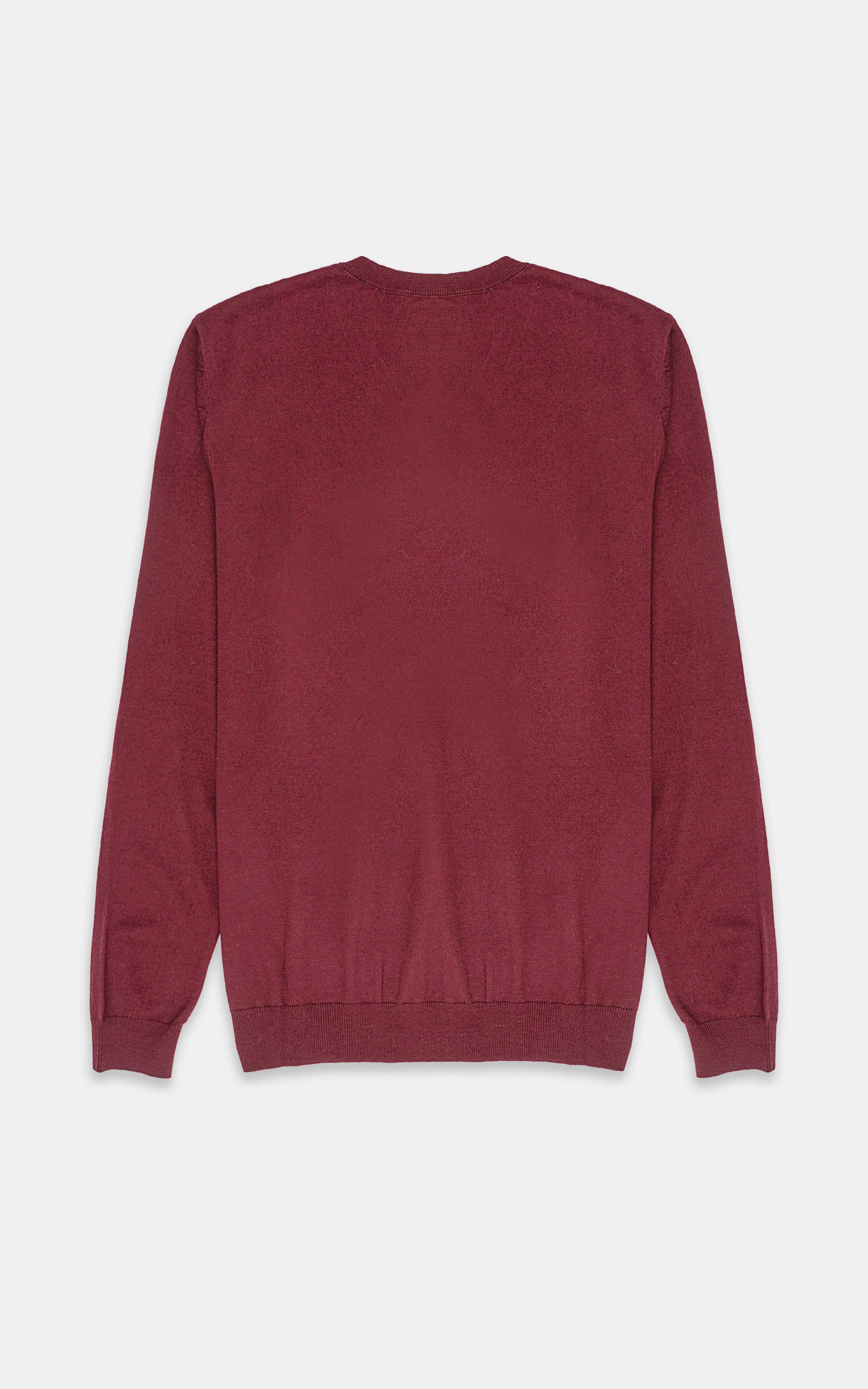 SWEATER V NECK MAROON