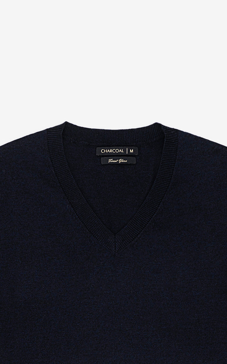 SWEATER V NECK NAVY