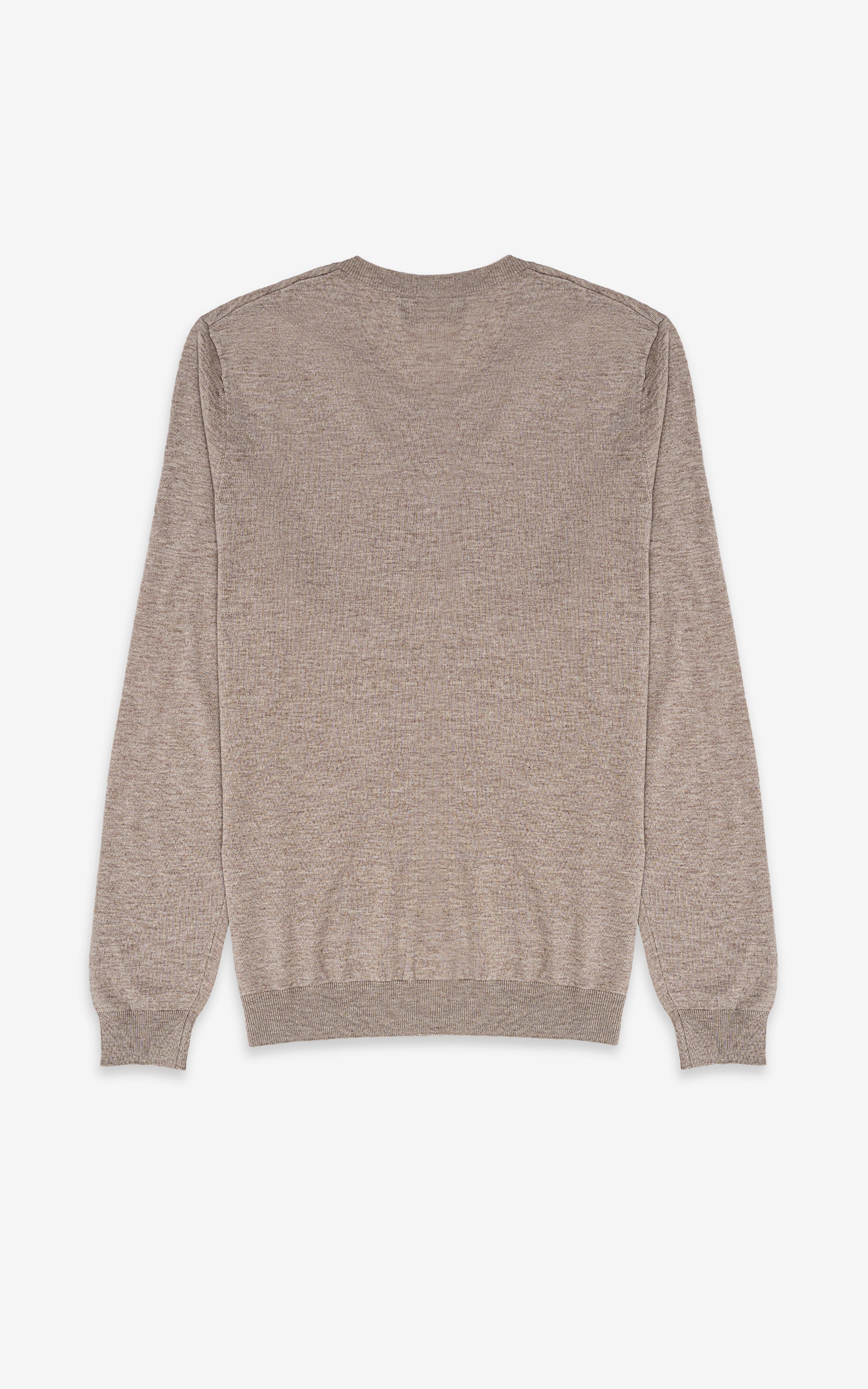 SWEATER V NECK LIGHT BROWN