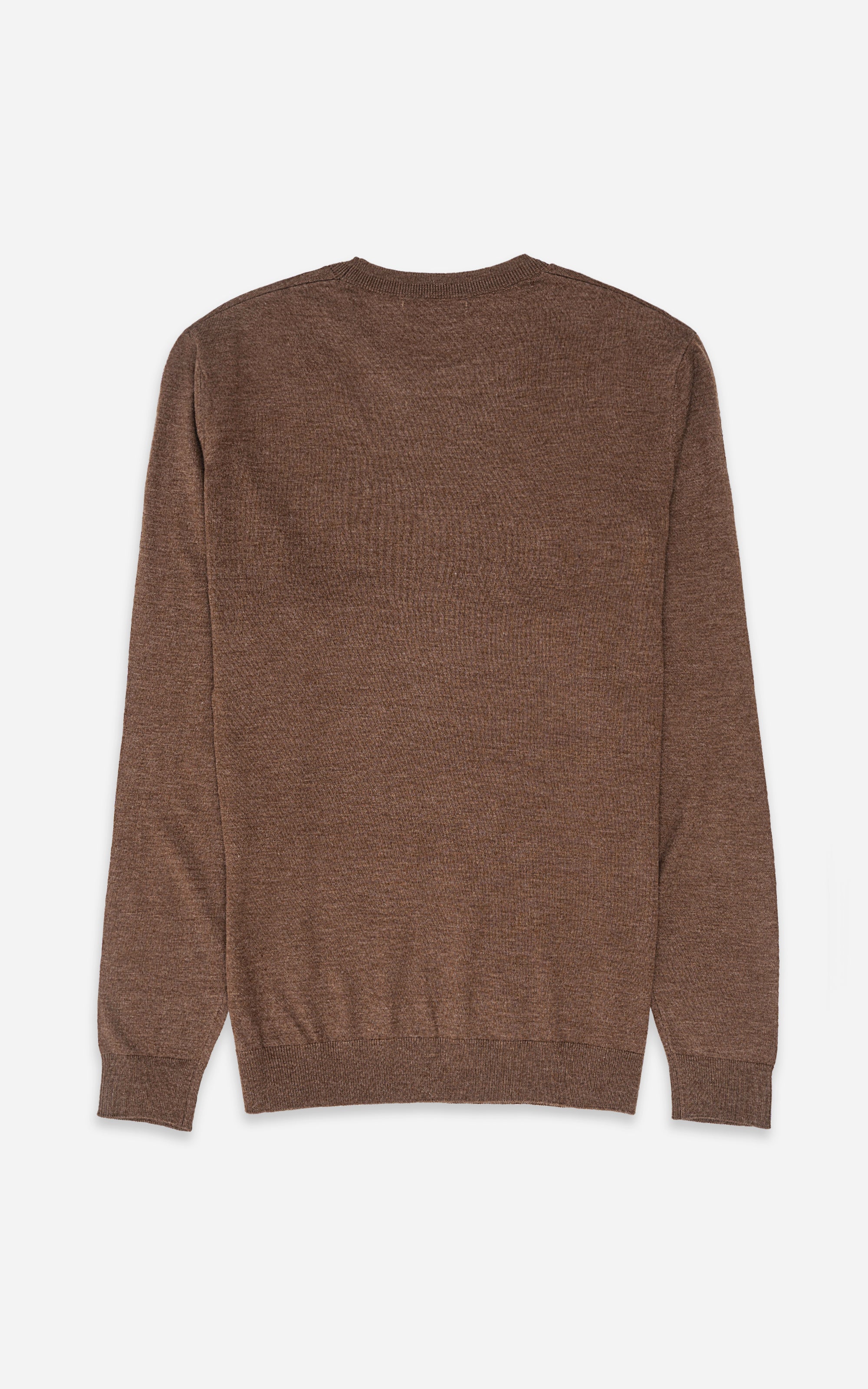 SWEATER CREW NECKLINE BROWN