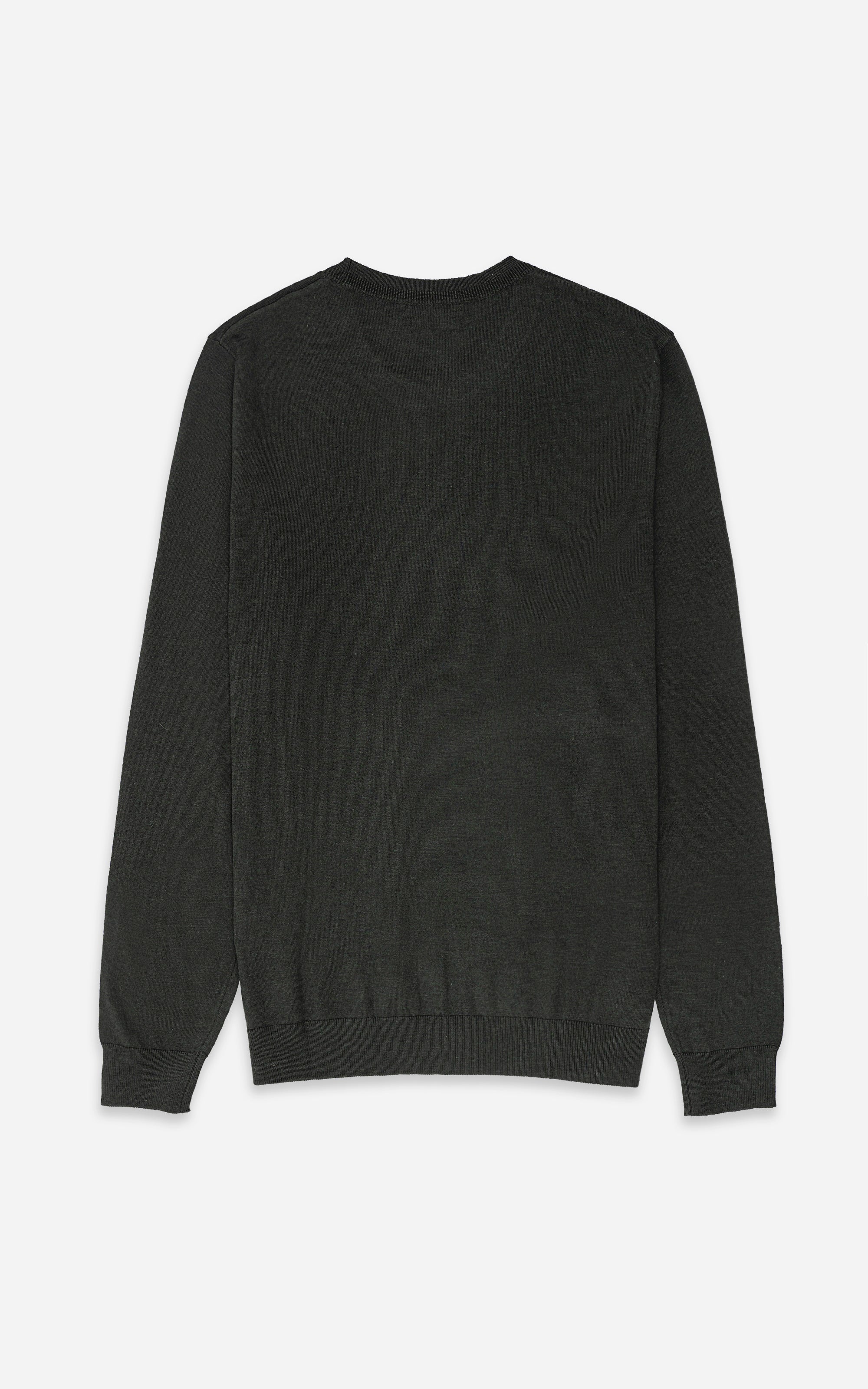 SWEATER CREW NECKLINE BOTTLE GREEN