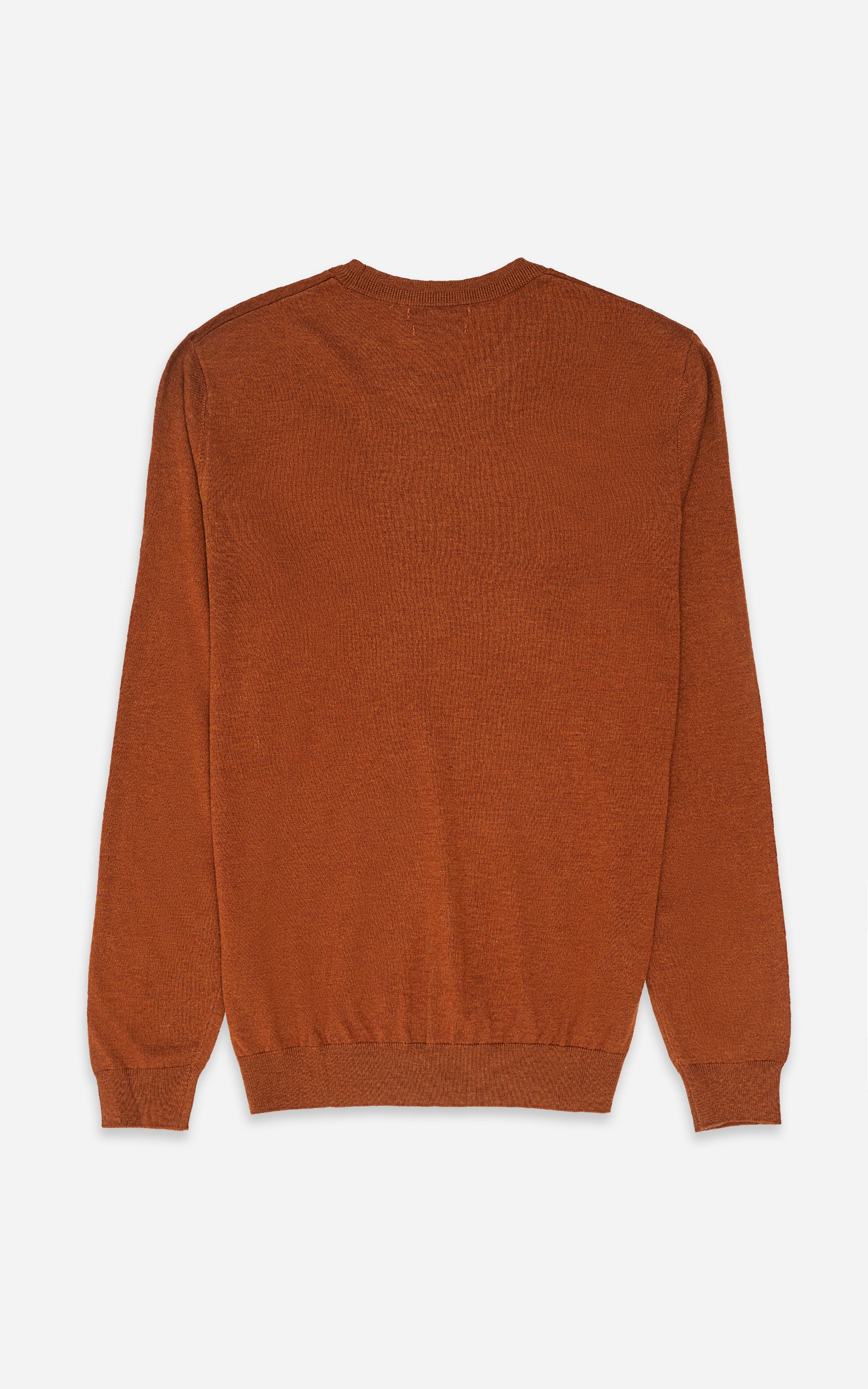 SWEATER CREW NECKLINE RUST