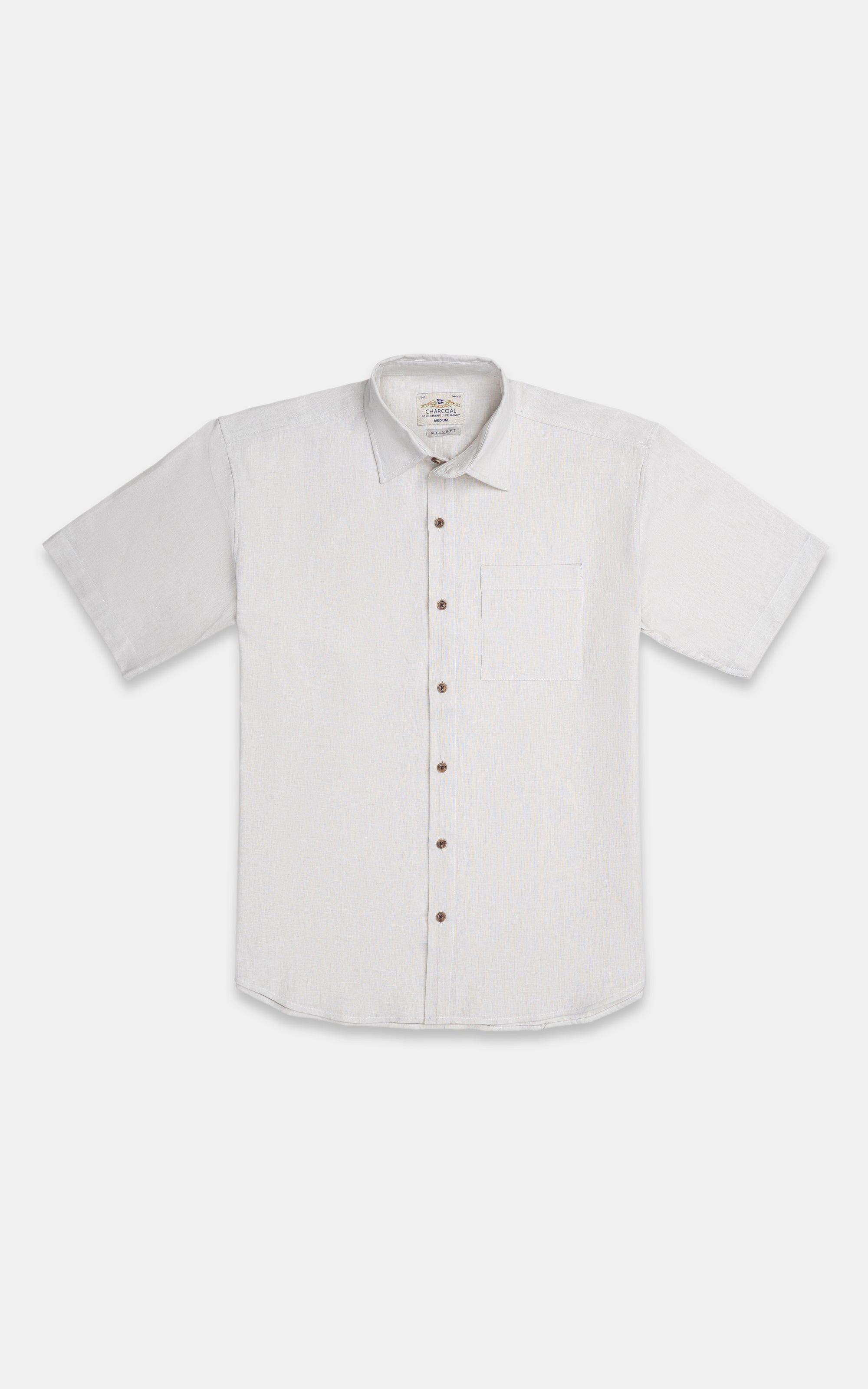 CASUAL SHIRT HALF SLEEVE OFF WHITE