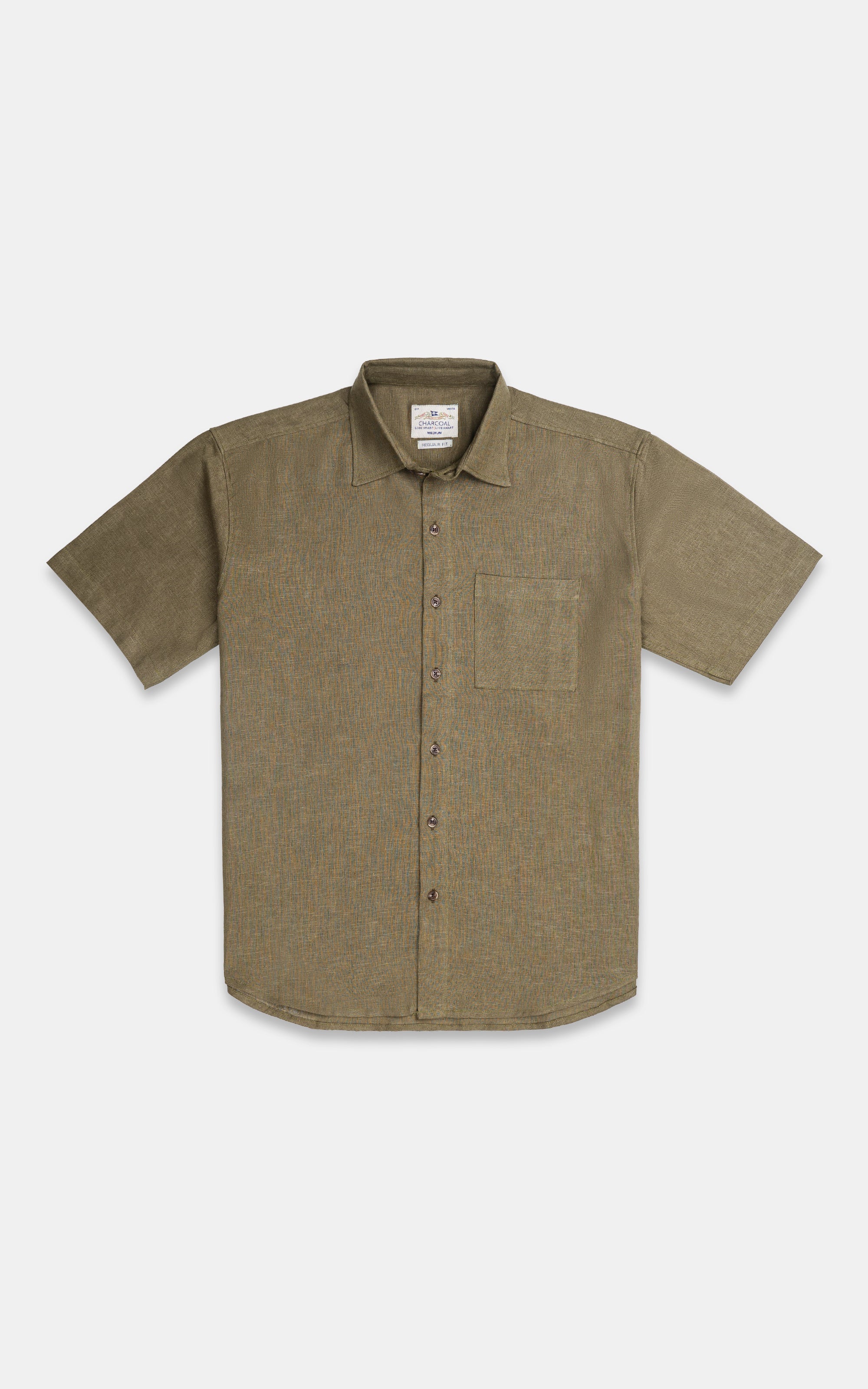 CASUAL SHIRT HALF SLEEVE OLIVE