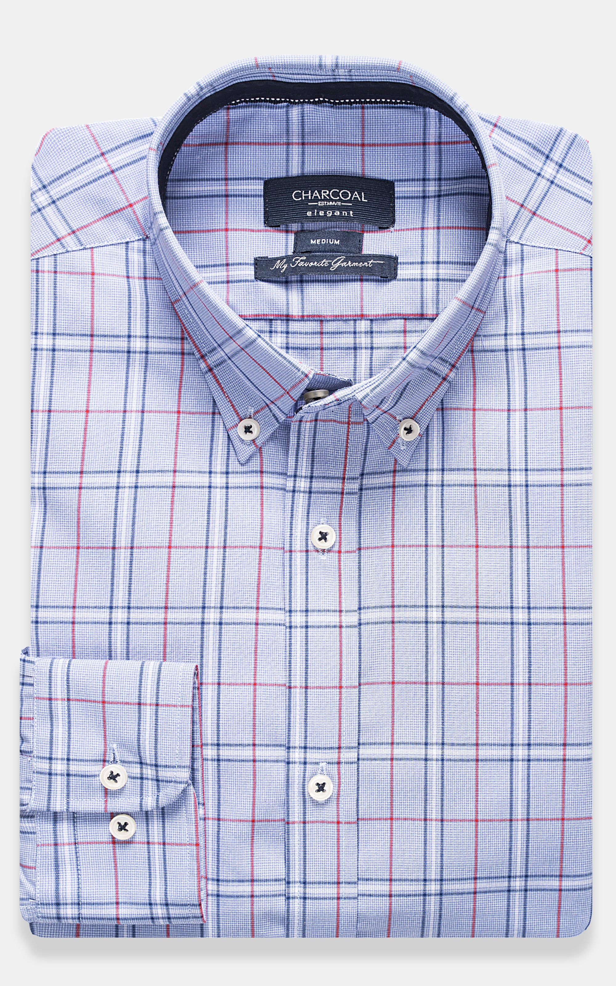 SEMI FORMAL SHIRT BLUE CHECK