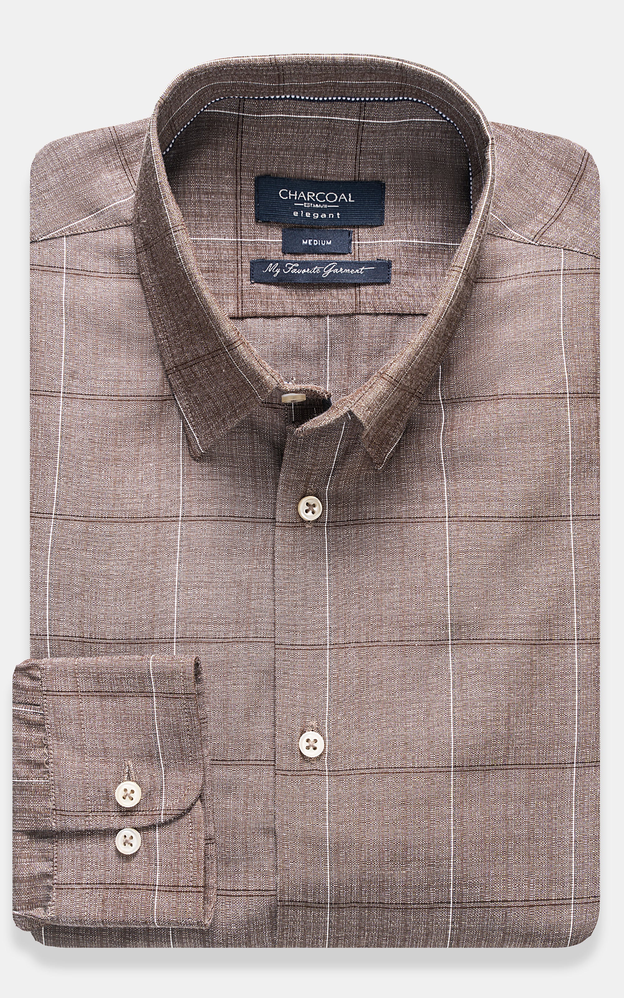 SEMI FORMAL SHIRT BROWN