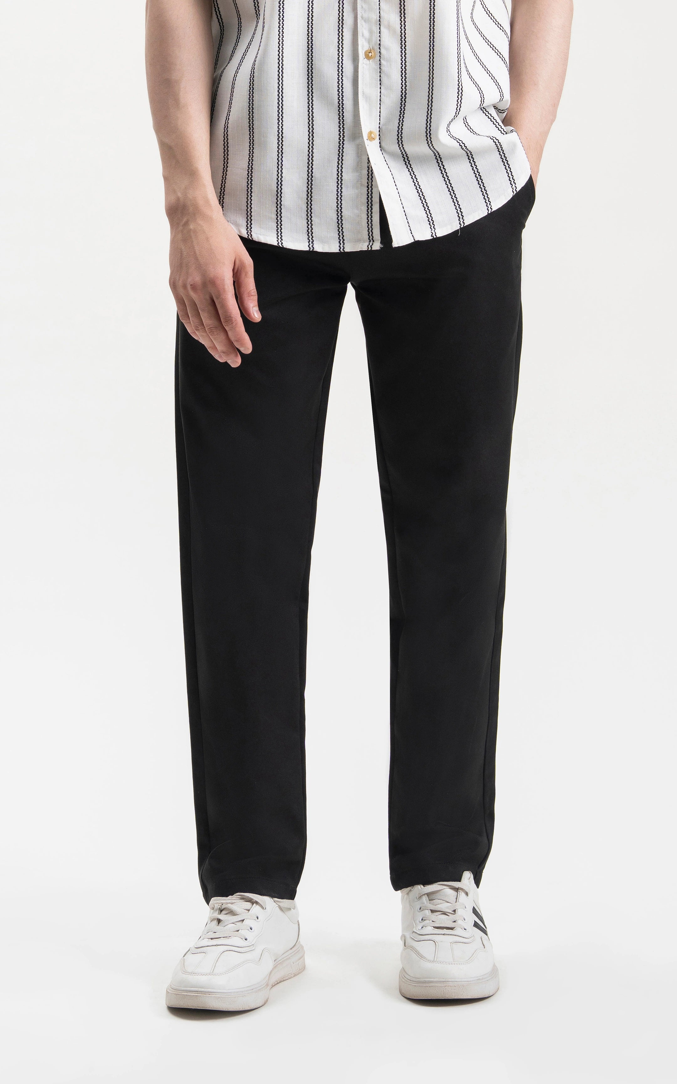 CASUAL PANT REGULAR FIT BLACK