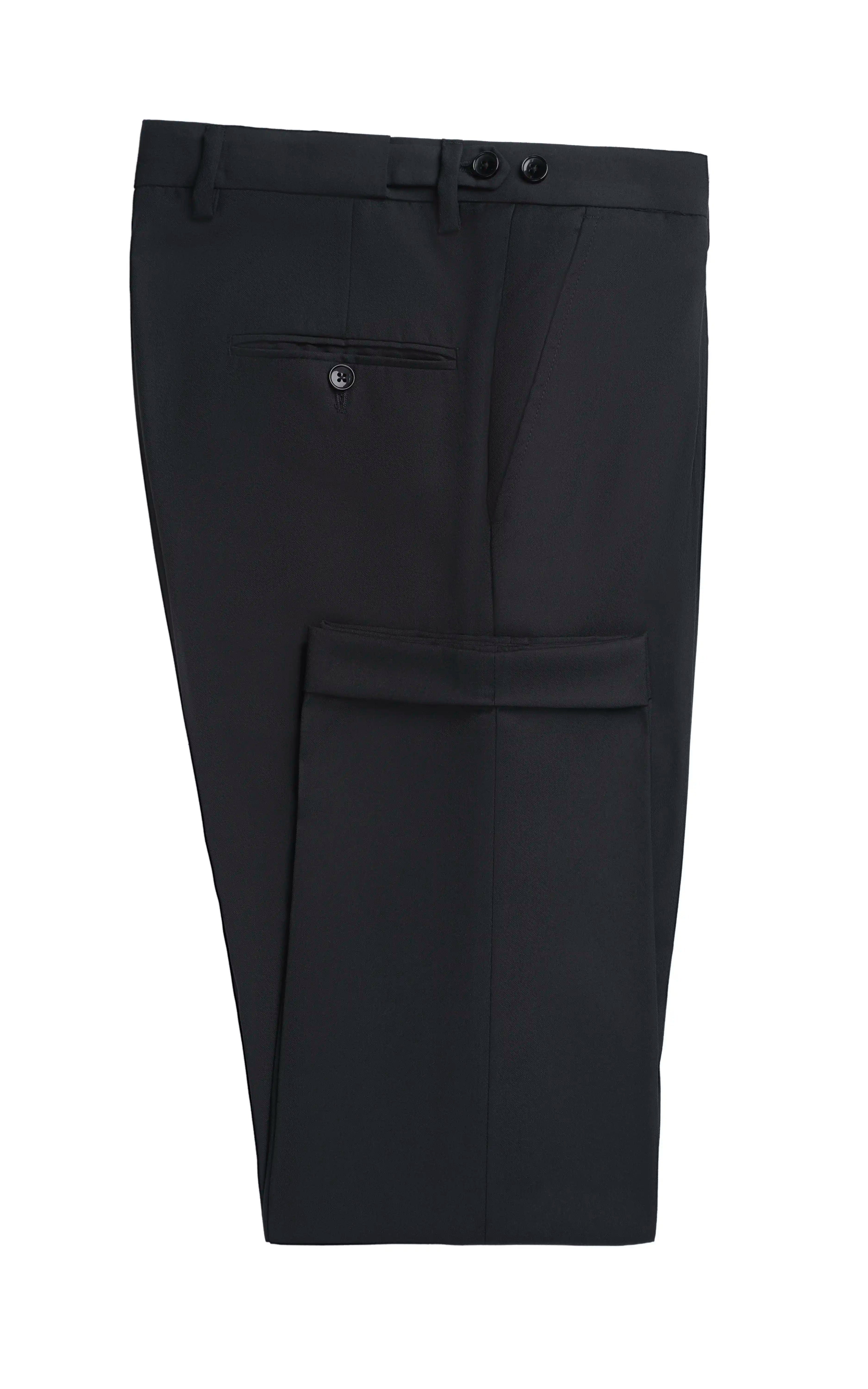 Adjustable Pleated Pant Black